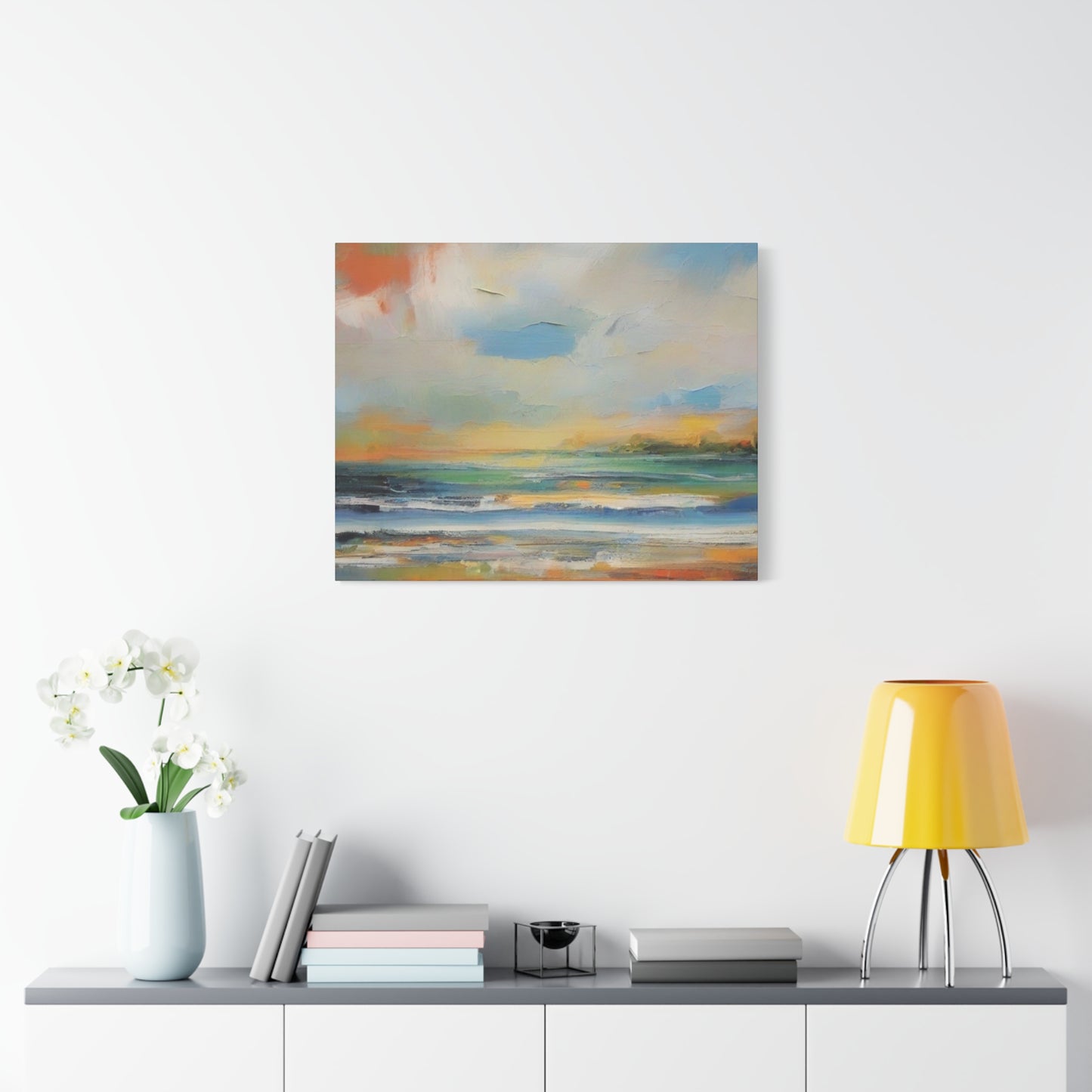 Abstract Art Canvas Print – Modern Wall Art, Digital Artwork, Matte Canvas, Ready to Hang, Home & Office Décor, Modern Wall Décor, Serene Coastal Canvas Art