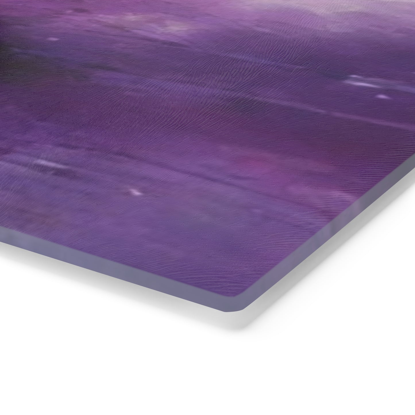Tempered Glass Cutting Board – Hygienic, Scratch-Resistant, Dishwasher-Safe | Modern Kitchen Essential, Floral Artistic Cutting Board - Purple Blossom Design