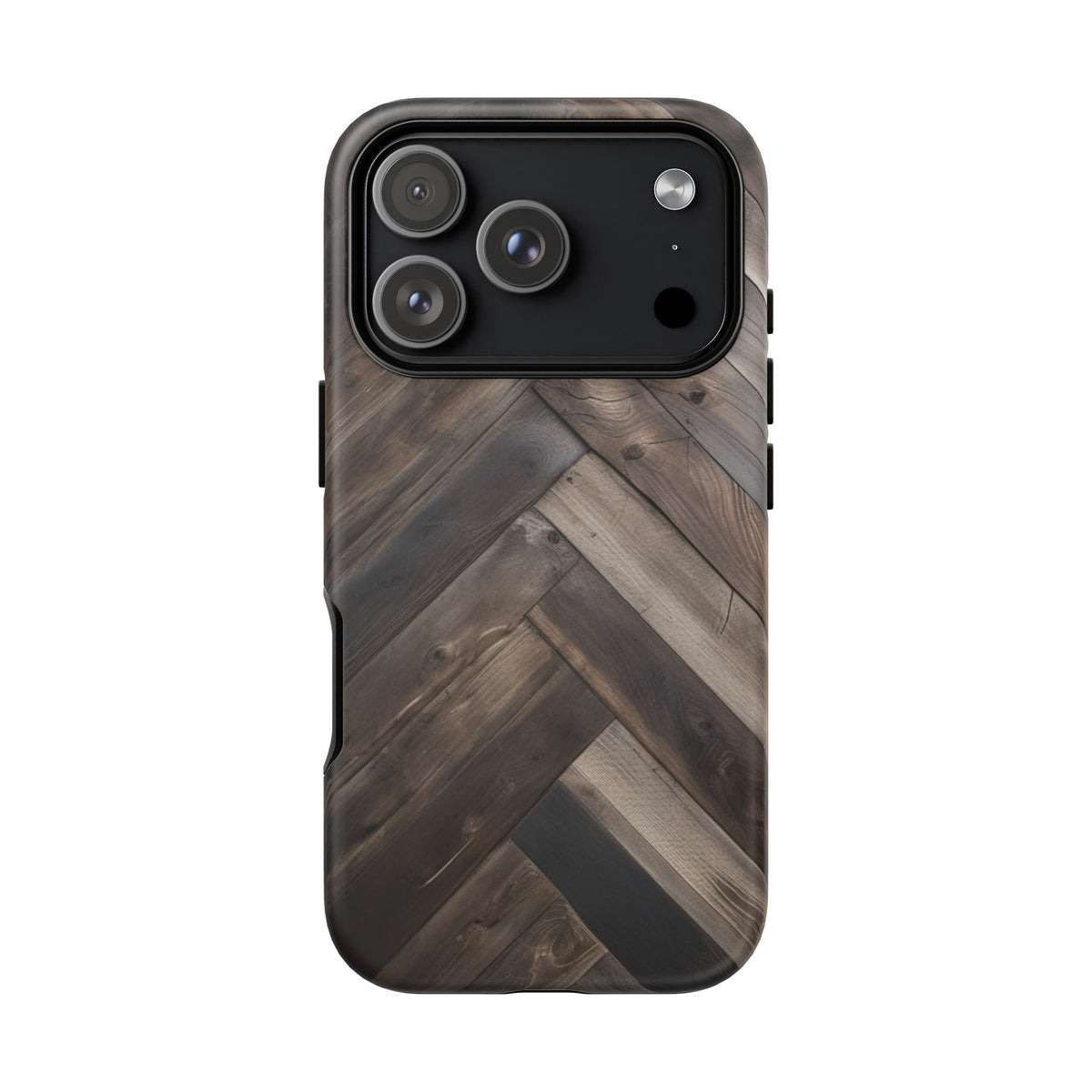 iPhone Tough Cases Phone Cases for iPhone 14\15\16\17\18– Dual Layer, Matte/Glossy Finish, Wireless Charging Compatible. Durable Phone Case with Modern Wood Design.