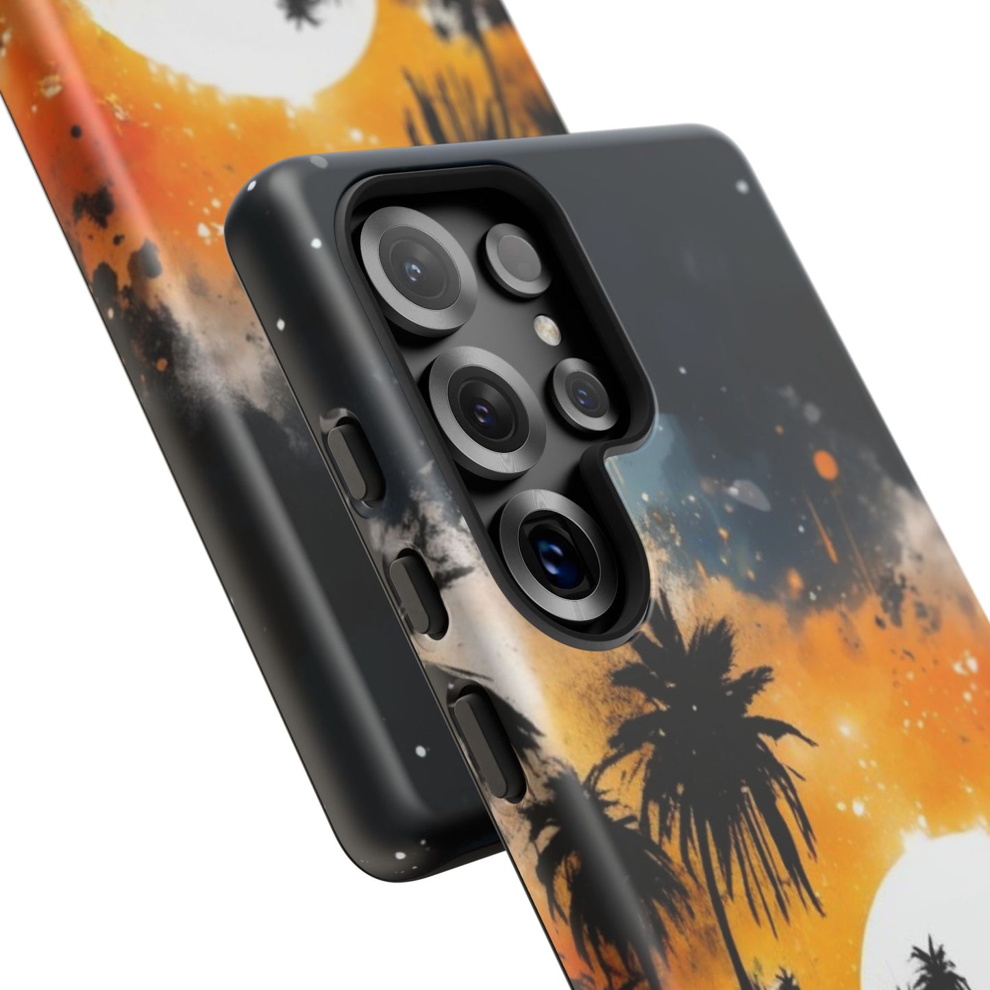 Tough Cases Phone Cases for Samsung Galaxy S25/S24/S23 – Dual Layer, Matte/Glossy Finish, Wireless Charging Compatible: Tropical Sunset Phone Case, Customizable iPhone Cover, Summer Vibes Accessory, Beach Lover Gift