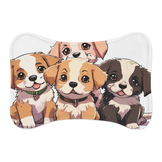 Designer Pet Feeding Mat – Non-Slip, Absorbent & Bone Shaped for Mess-Free Meals