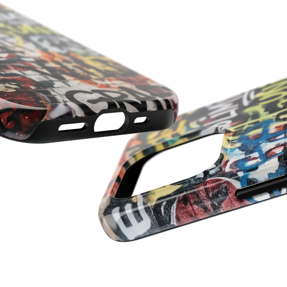 iPhone Tough Cases Phone Cases for iPhone 15\16\17\18 – Dual Layer, Matte/Glossy Finish, Wireless Charging Compatible. Graffiti Tough Phone Case