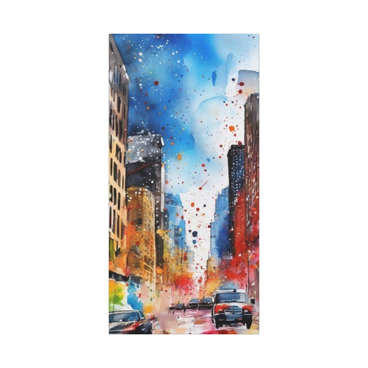 Abstract Art Canvas Print – Modern Wall Art, Digital Artwork, Matte Canvas, Ready to Hang, Home & Office Décor, Modern Wall Décor, Cityscape Wall Art - Colorful Matte Canvas Print