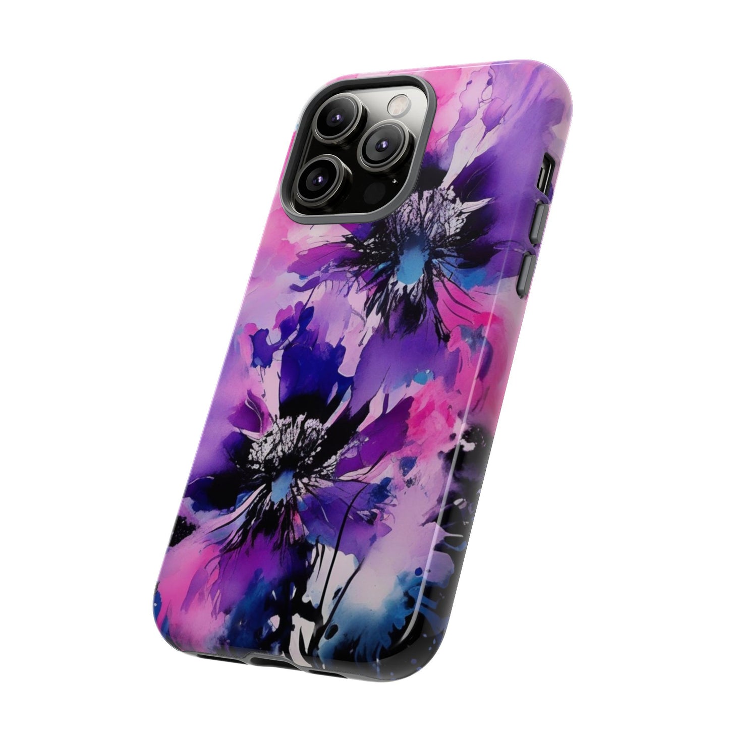 Floral Phone Case for iPhone 17\16\15\14\- Tough Cases, Stylish Cell Phone Cover, Floral Design, Gift for Her, Tech Accessory, Flower Print Phone Cover