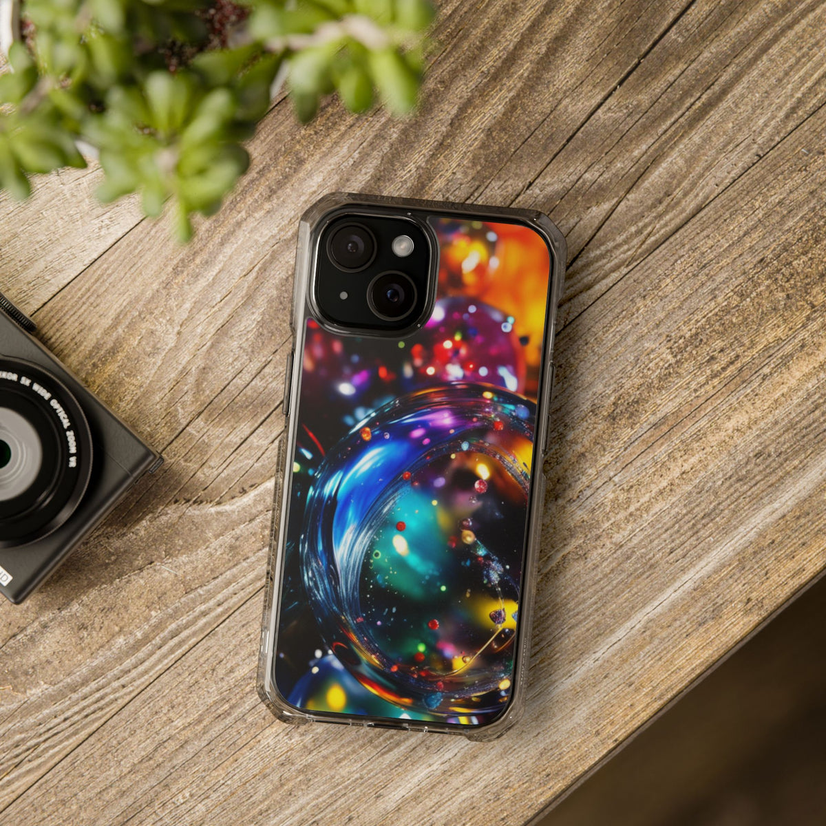 Magnetic Phone Case for iPhone 16/15/14 | Stylish Clear Impact Case, Trendy Protection for iPhone, Unique Gifts for Tech Lovers, Modern Aesthetic