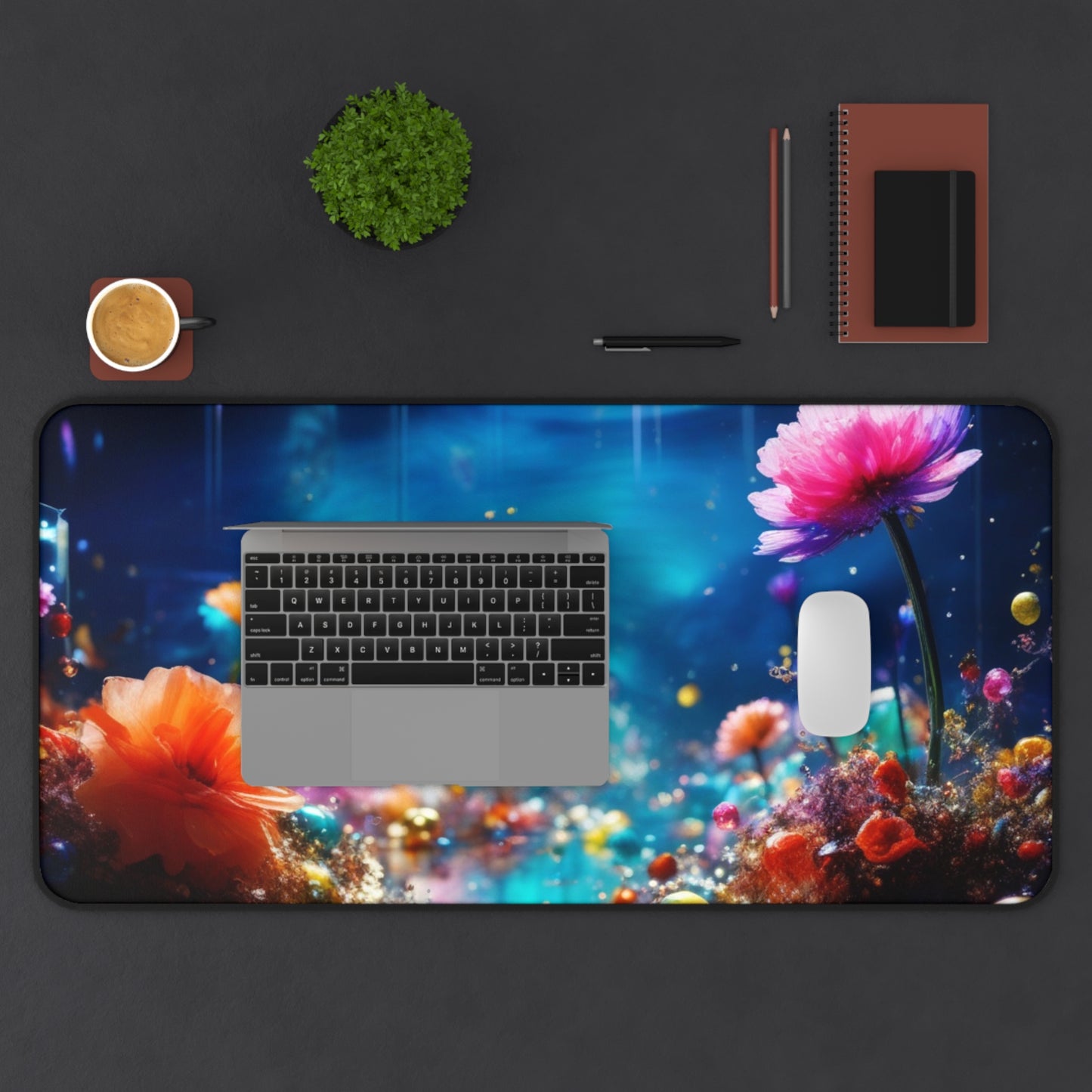 Large Gaming Mouse Pad – Premium Mouse Pad & Tech Accessory for Home & Office, Premium Desk Mat, Gaming Mouse Pad, Non-slip. Floral Dreamscape Desk Mat — Vibrant Underwater Garden Mouse Pad
