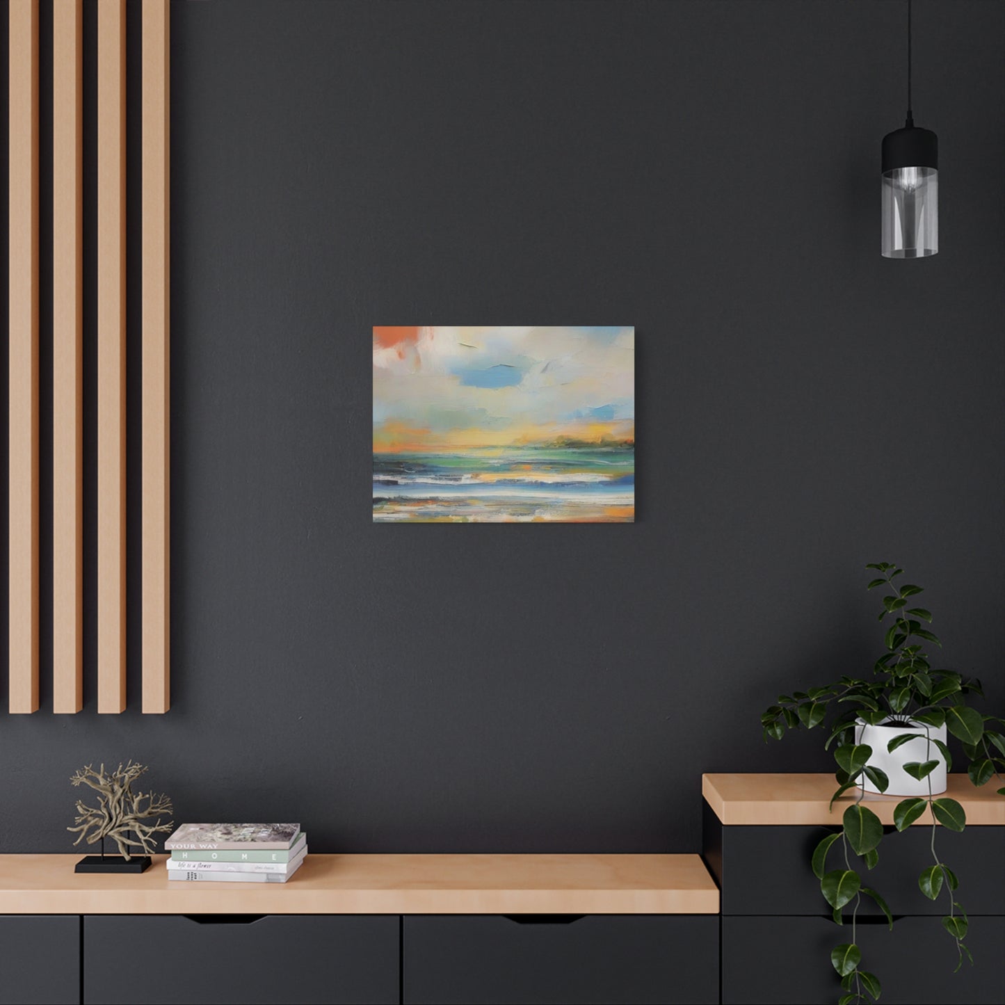 Abstract Art Canvas Print – Modern Wall Art, Matte Canvas, Ready to Hang, Home & Office Décor, Modern Wall Décor, Serene Coastal Canvas Art