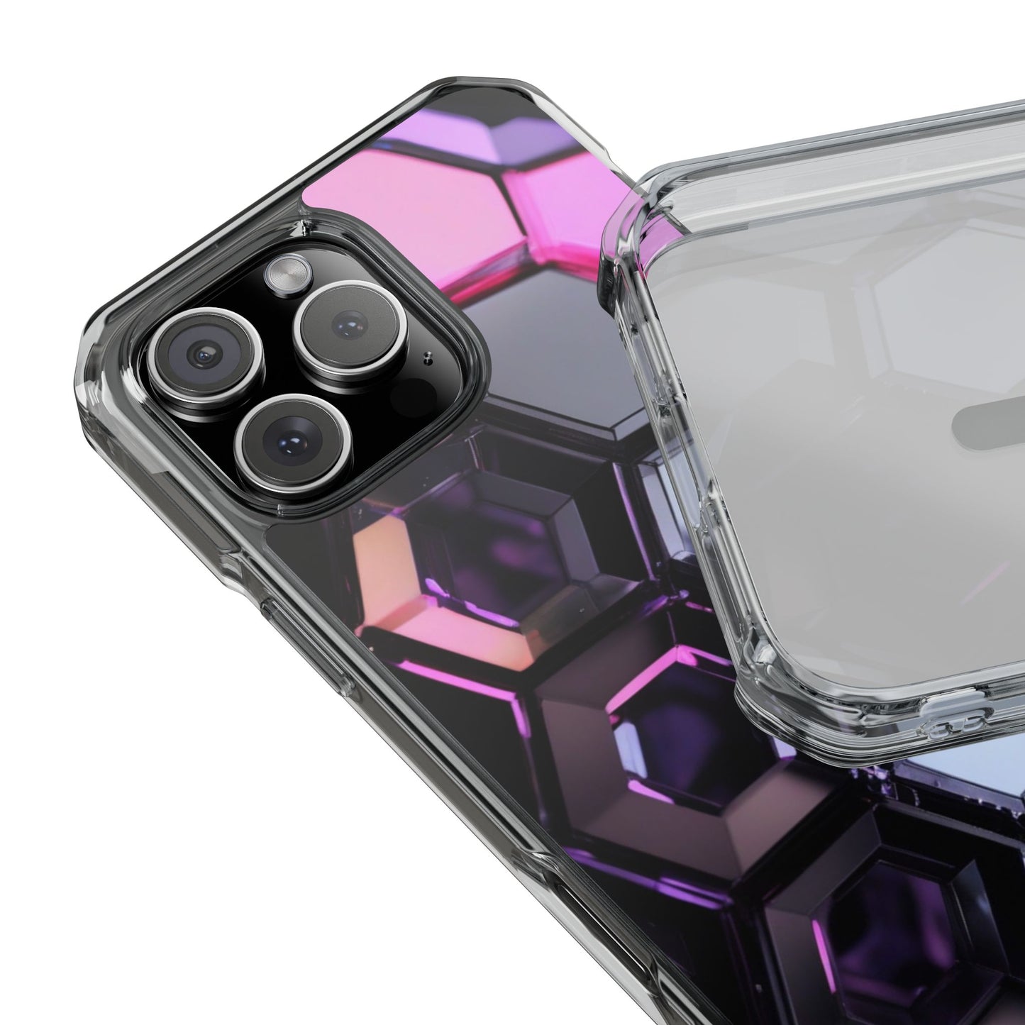 Magnetic Phone Case for iPhone 16/15/14 | Stylish Clear Impact Case, Trendy Protection for iPhone, Unique Gifts for Tech Lovers, Modern Aesthetic