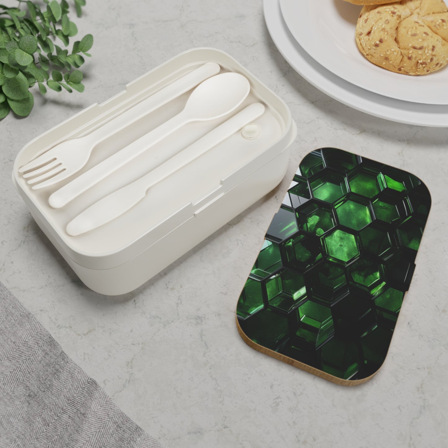 Stylish Bento Lunch Box - Eco-Friendly Food Container, Perfect for Meal Prep, School Lunch, Work, and Picnics