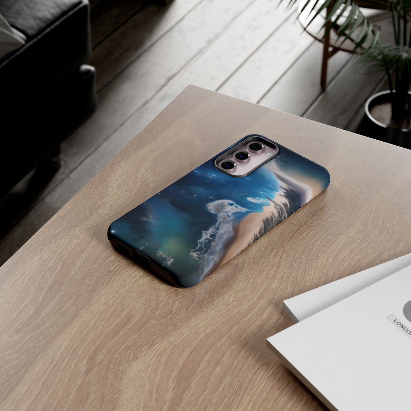 Tough Case Phone Case for Samsung Galaxy S26/S25/S24/S23/S22 – Dual Layer, Matte/Glossy Finish, Wireless Charging CompatibleOcean Wave Phone Case - Tough, Stylish Protection for Beach Lovers
