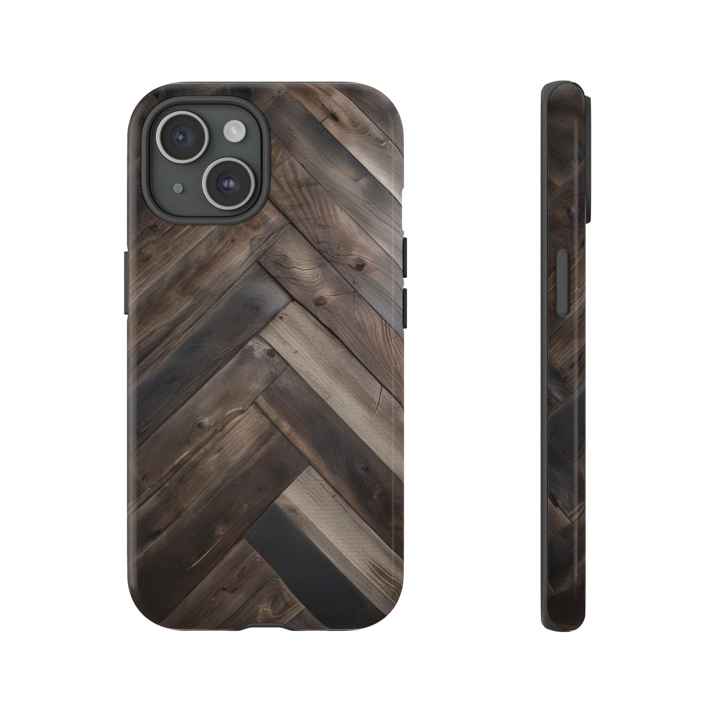 Durable Phone Case with Modern Wood Design for iPhone 17/16/15/14
