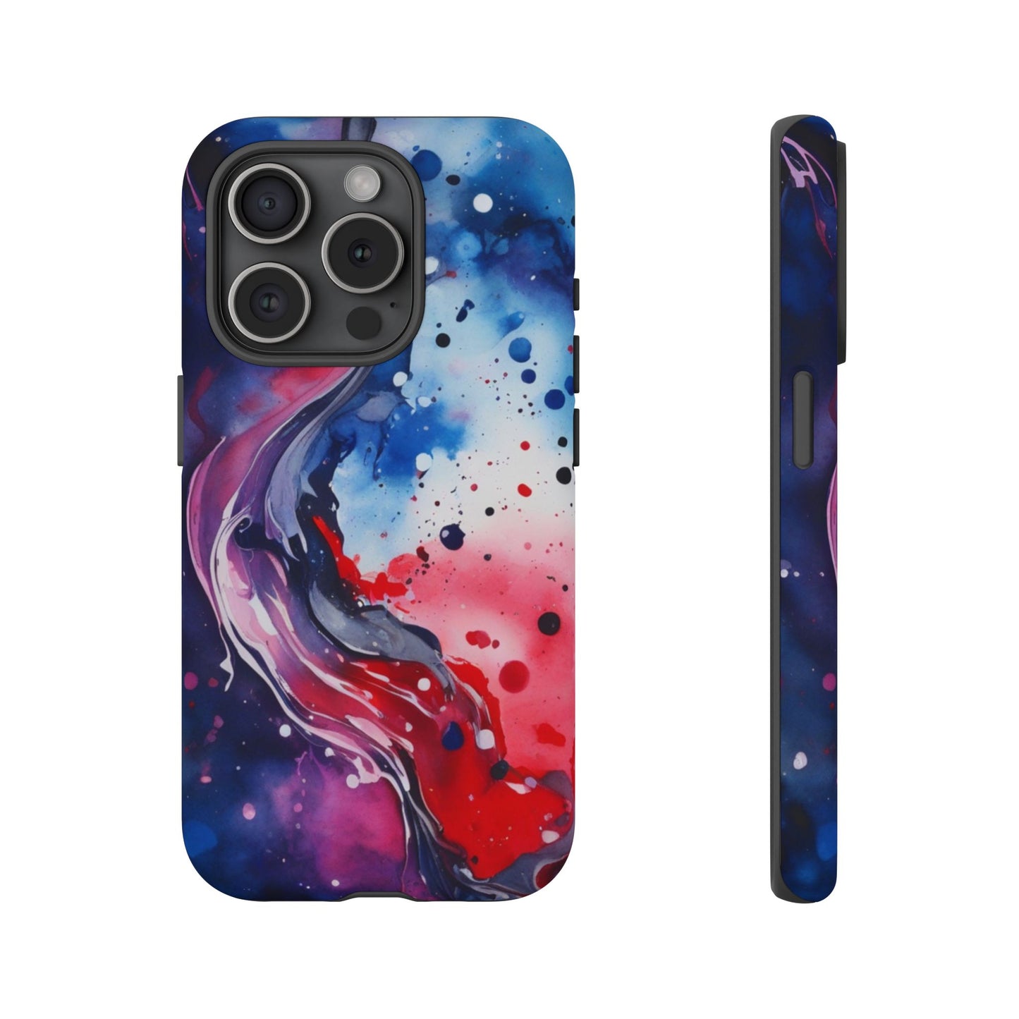 Abstract Galaxy Tough Phone Case  for iPhone 17/16/15/14 – Protective Cover