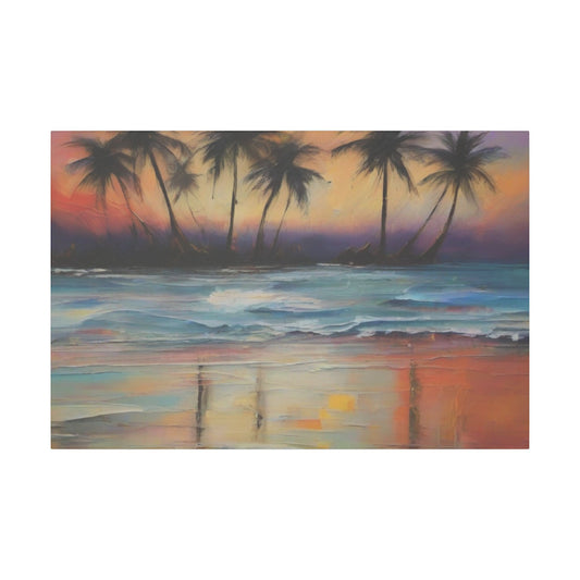 Abstract Art Canvas Print – Beach, Hawaii, Modern Wall Art, Digital Artwork, Matte Canvas, Ready to Hang, Home & Office Décor, Modern Wall Décor, Matte Canvas, Stretched, 0.75"