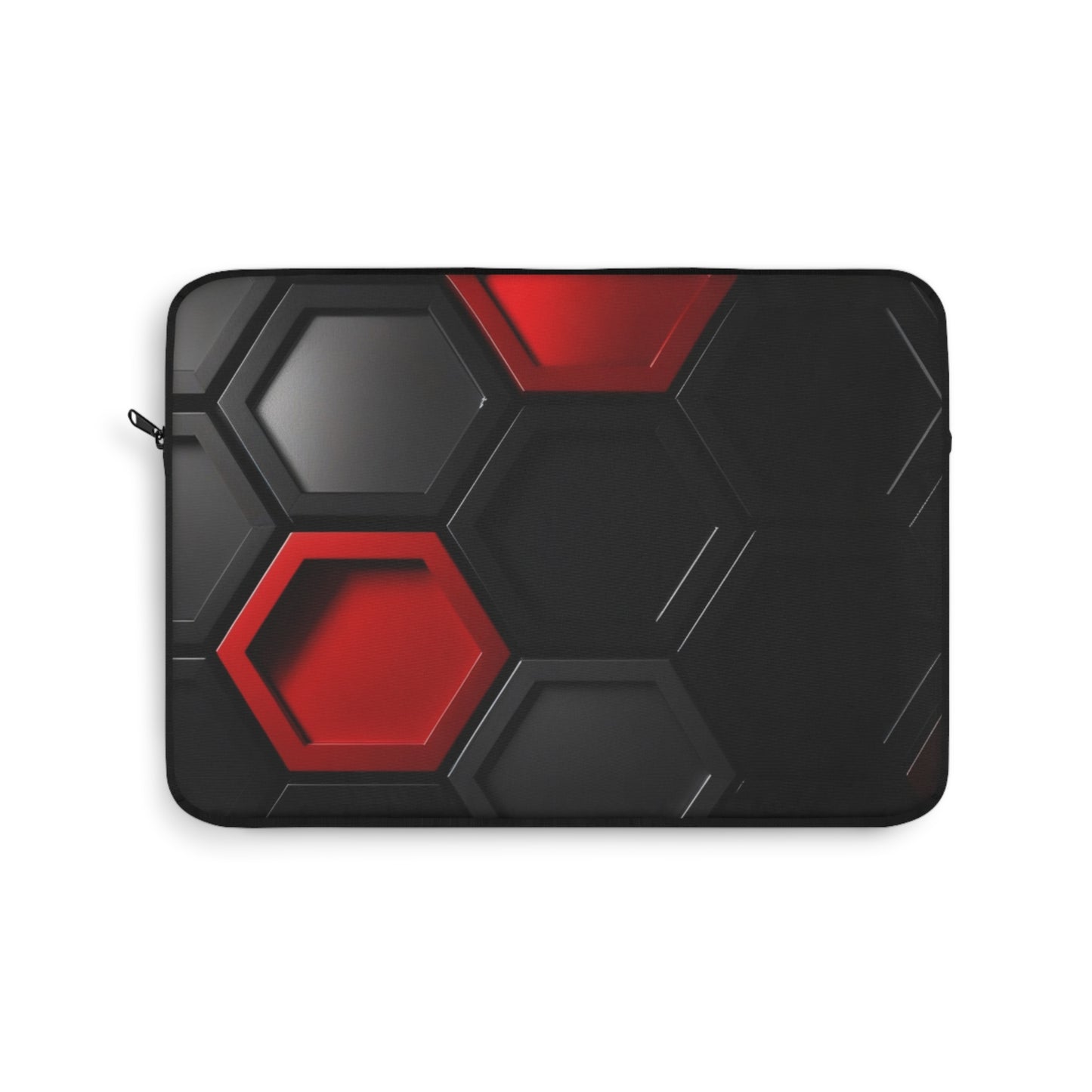 Laptop Sleeve, Tech Case, Computer Bag, Gift for Tech Lovers, Red and Black Design, Modern Laptop Accessories