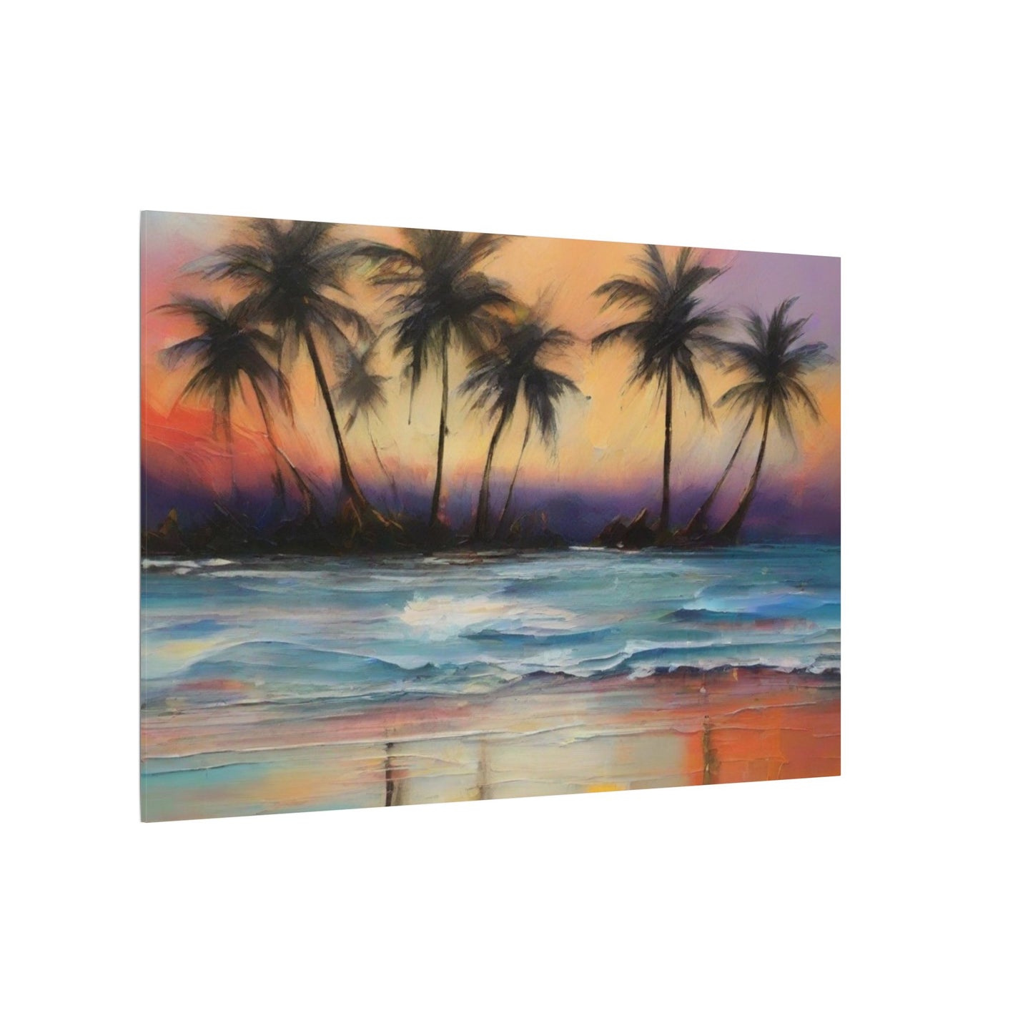 Abstract Art Canvas Print – Beach, Hawaii, Modern Wall Art, Matte Canvas, Ready to Hang, Home & Office Décor, Modern Wall Décor, Matte Canvas, Stretched, 0.75"