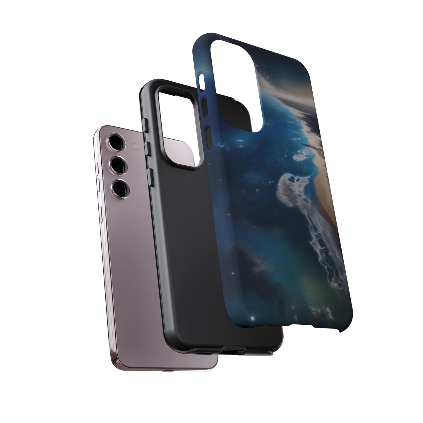 Tough Case Phone Case for Samsung Galaxy S26/S25/S24/S23/S22 – Dual Layer, Matte/Glossy Finish, Wireless Charging CompatibleOcean Wave Phone Case - Tough, Stylish Protection for Beach Lovers
