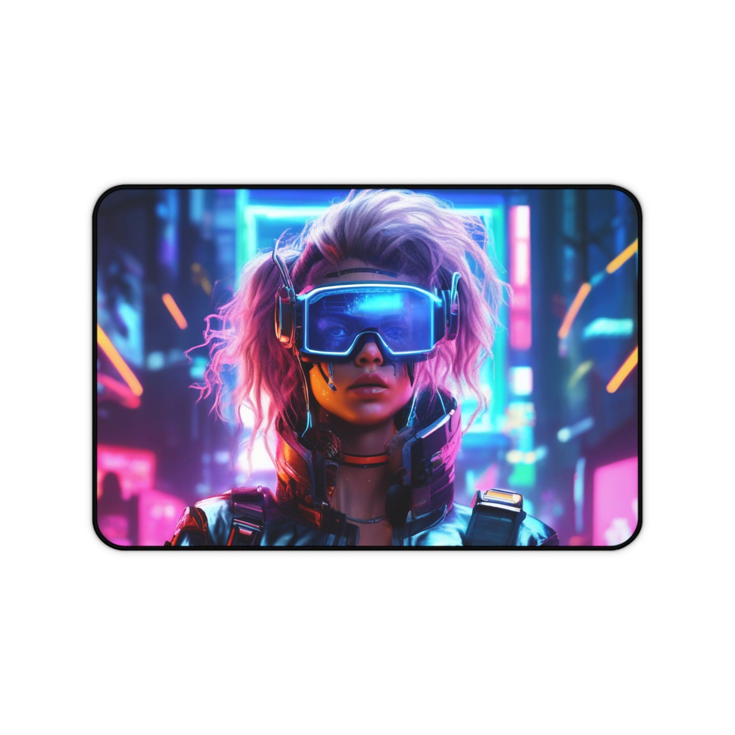Large Gaming Mouse Pad – Premium Mouse Pad & Tech Accessory for Home & Office, Premium Desk Mat, Gaming Mouse Pad, Non-slip. Cyberpunk VR Girl Desk Mat — Neon Gaming Mousepad for Gamers & Streamers...