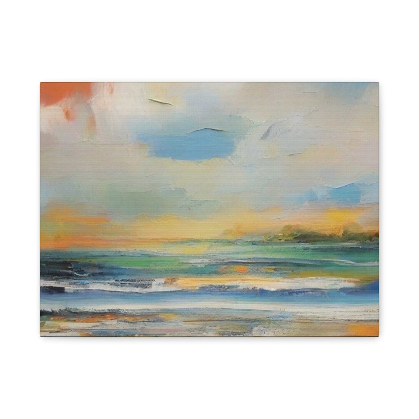 Abstract Art Canvas Print – Modern Wall Art, Matte Canvas, Ready to Hang, Home & Office Décor, Modern Wall Décor, Serene Coastal Canvas Art