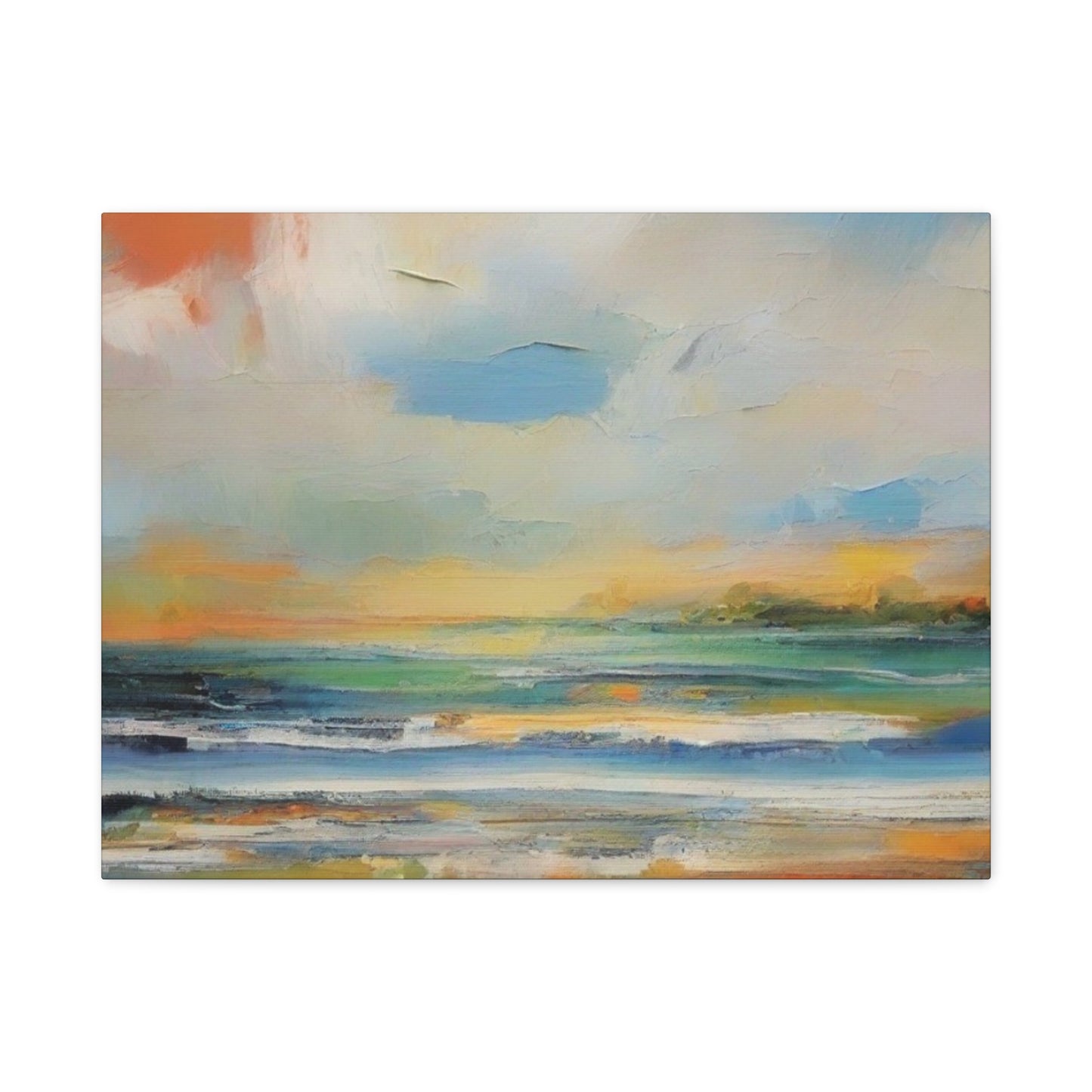 Abstract Art Canvas Print – Modern Wall Art, Matte Canvas, Ready to Hang, Home & Office Décor, Modern Wall Décor, Serene Coastal Canvas Art