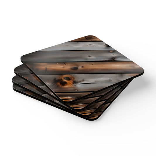 Rustic Corkwood Coaster Set - Perfect for Home Decor and Gift Giving, Kitchen Accessories