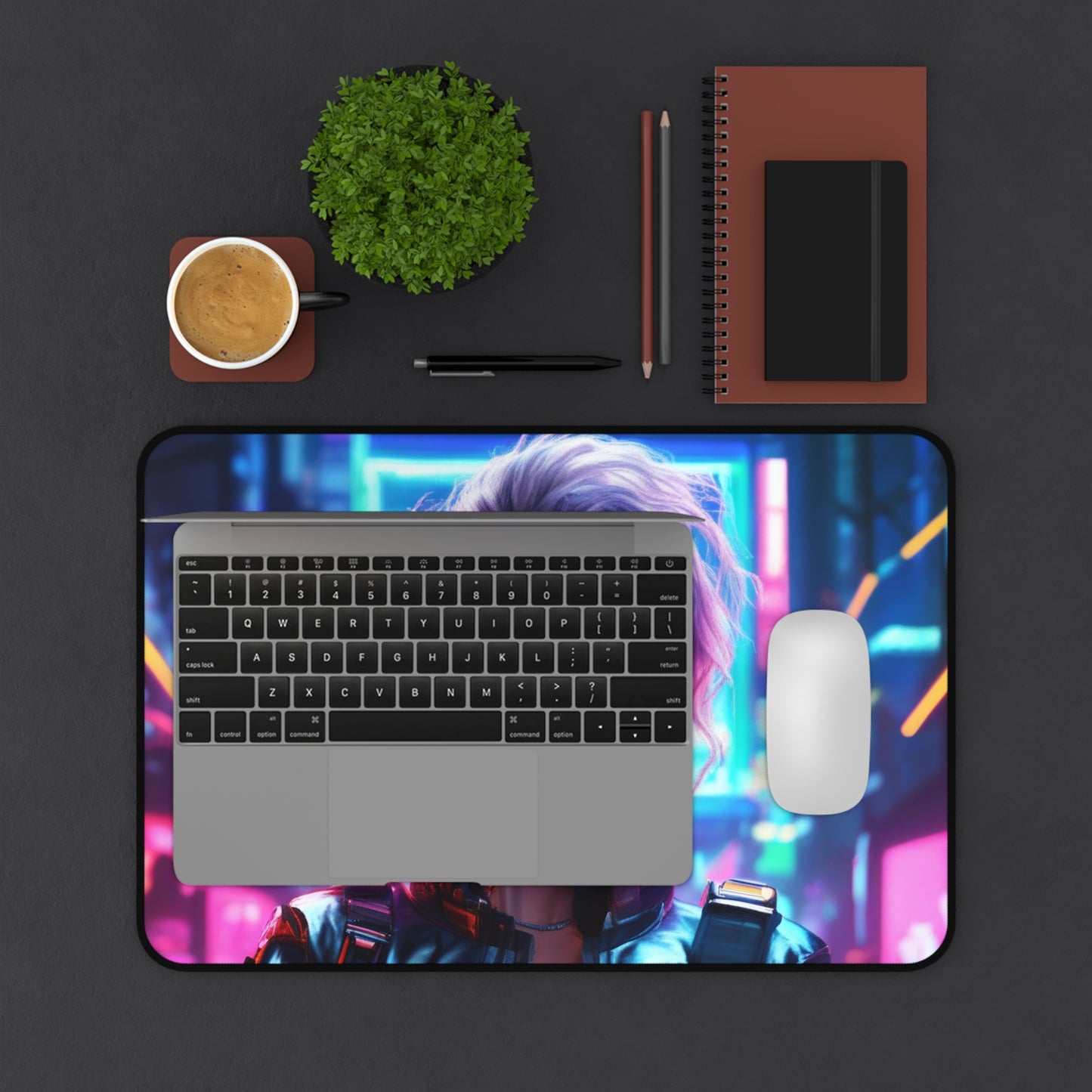 Large Gaming Mouse Pad – Premium Mouse Pad & Tech Accessory for Home & Office, Premium Desk Mat, Gaming Mouse Pad, Non-slip. Cyberpunk VR Girl Desk Mat — Neon Gaming Mousepad for Gamers & Streamers...
