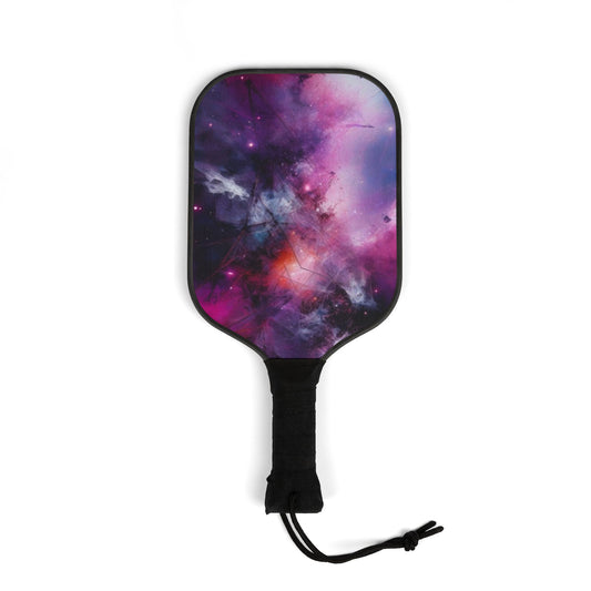 Pickleball Kit – Durable Wooden Paddles, Portable Set with Balls & Carry Bag for All Skill Levels - Perfect for Outdoor Fun! Cosmic Pickleball Paddle Set | Vibrant Galaxy Art | Perfect for Sports Enthusiasts & Gifts