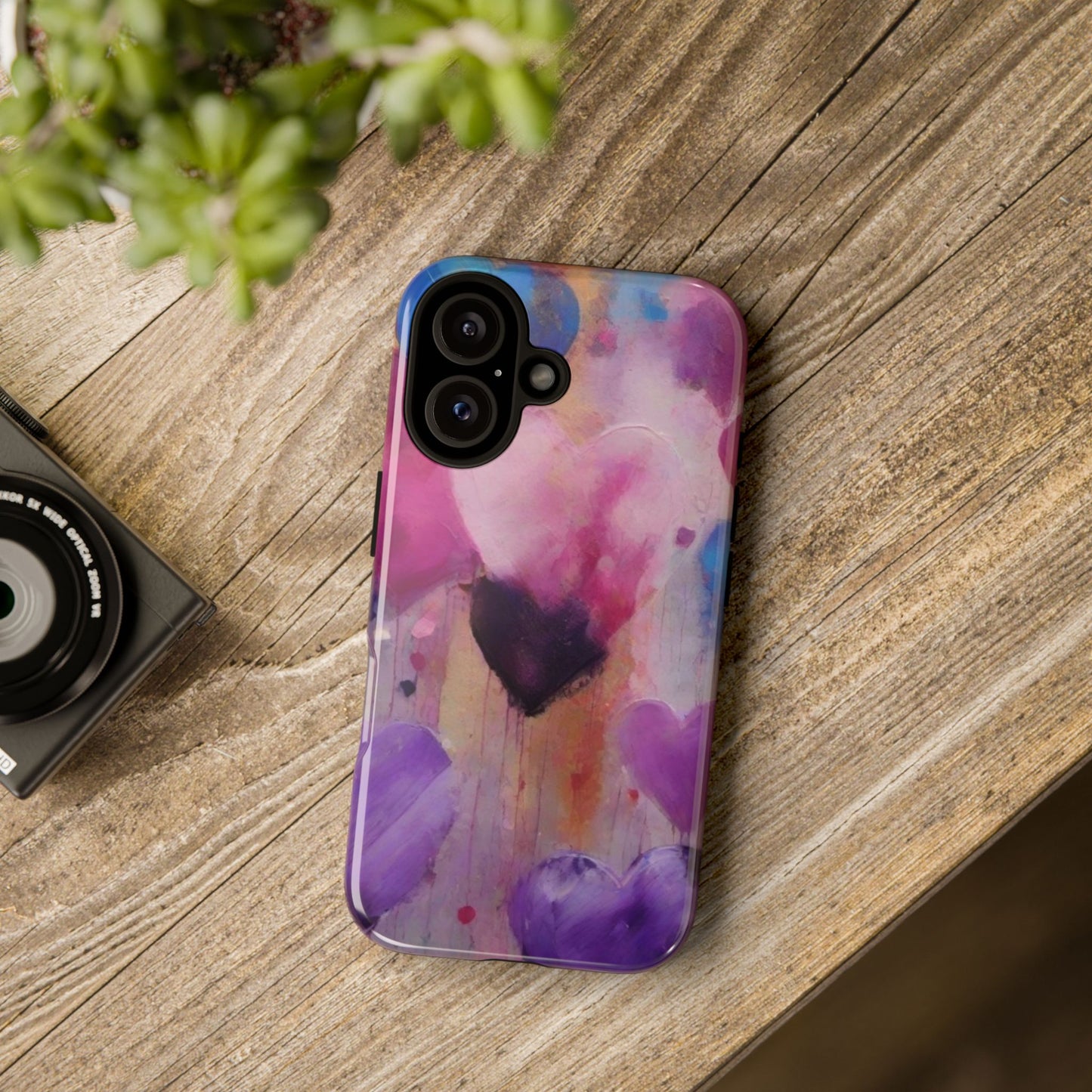iPhone Tough Case Phone Case for iPhone 16, Samsung Galaxy S25 – Dual Layer, Matte/Glossy Finish, Wireless Charging Compatible
