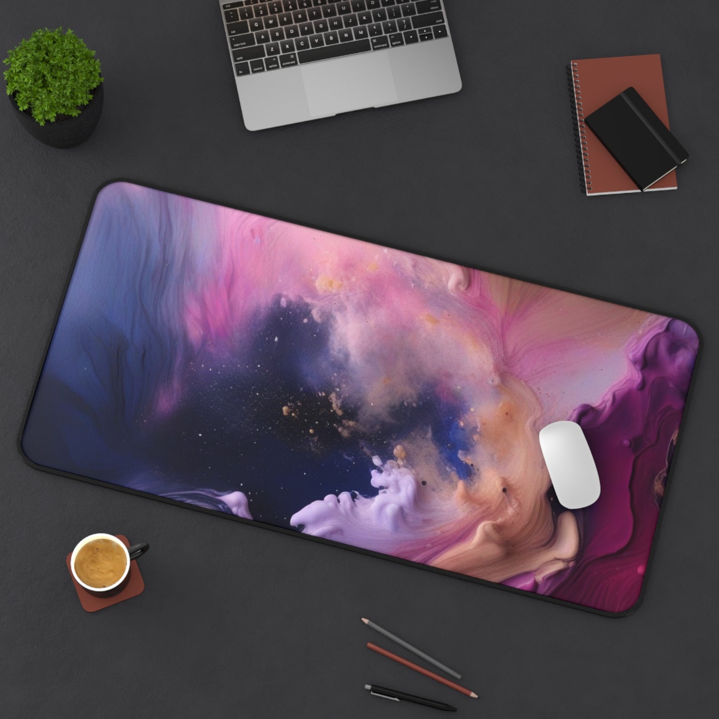 Large Gaming Mouse Pad – Premium Mouse Pad & Tech Accessory for Home & Office, Premium Desk Mat, Gaming Mouse Pad, Non-slip, Cosmic Abstract Desk Mat - Colorful Galaxy Design for Home Office & Gaming