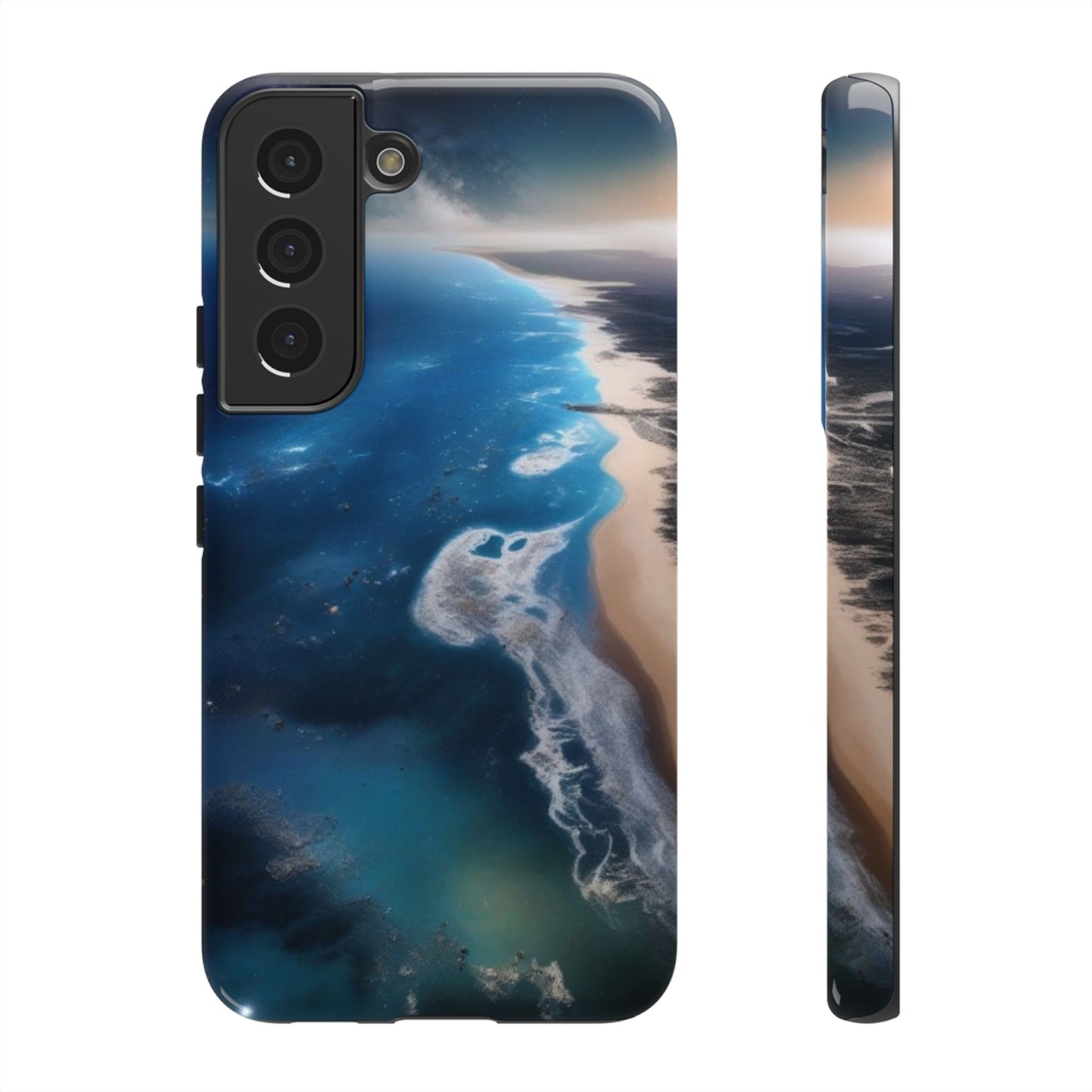 Tough Case Phone Case for Samsung Galaxy S26/S25/S24/S23/S22 – Dual Layer, Matte/Glossy Finish, Wireless Charging CompatibleOcean Wave Phone Case - Tough, Stylish Protection for Beach Lovers