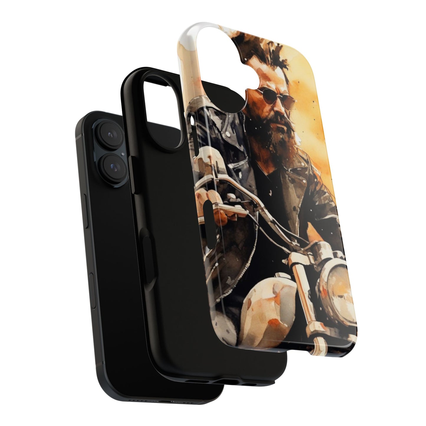 iPhone Tough Case Phone Case for iPhone 14\15\16 – Dual Layer, Matte/Glossy Finish, Wireless Charging Compatible