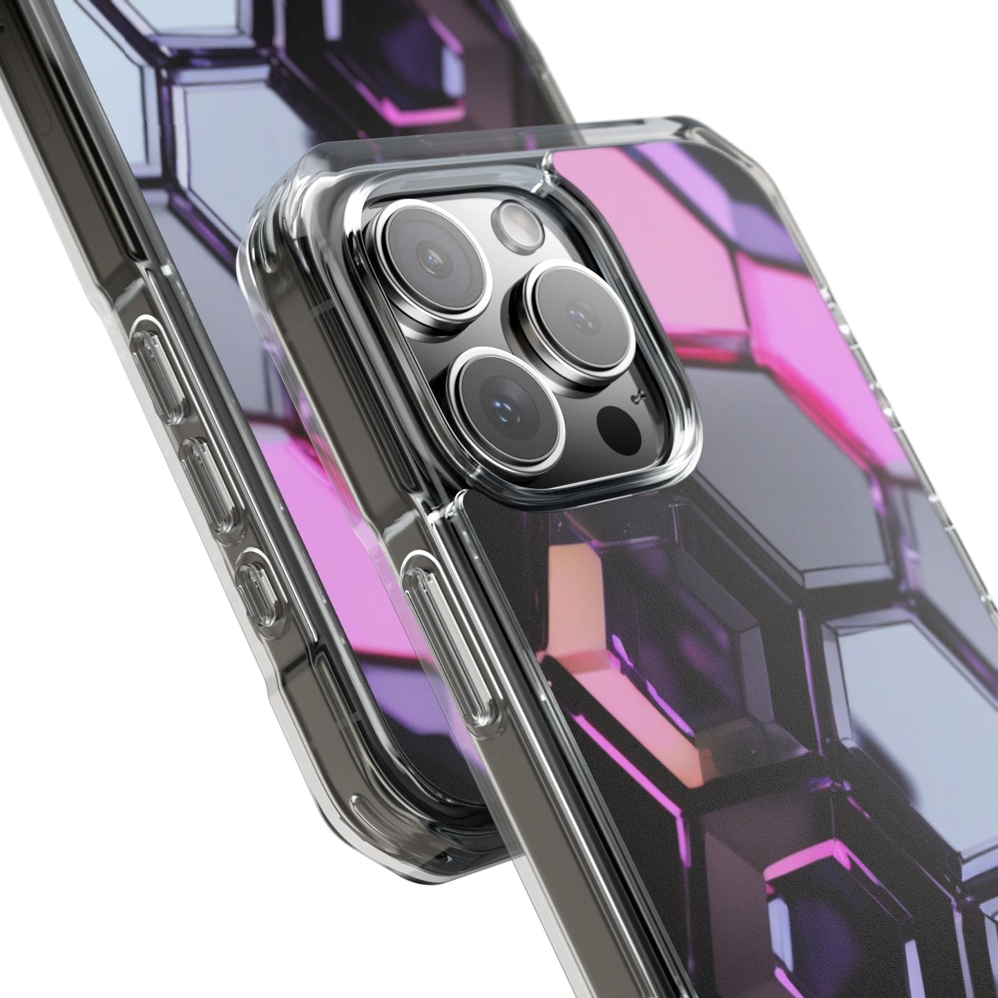 Magnetic Phone Case for iPhone 16/15/14 | Stylish Clear Impact Case, Trendy Protection for iPhone, Unique Gifts for Tech Lovers, Modern Aesthetic