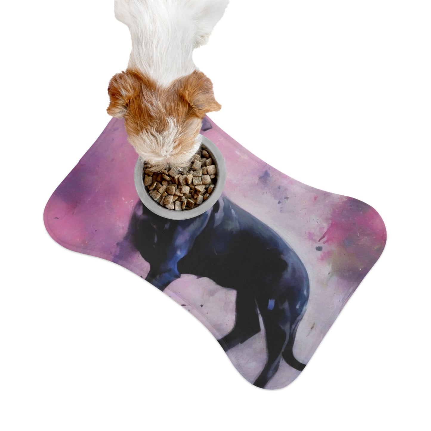 Designer Pet Feeding Mat – Non-Slip, Absorbent & Bone Shaped for Mess-Free Meals
