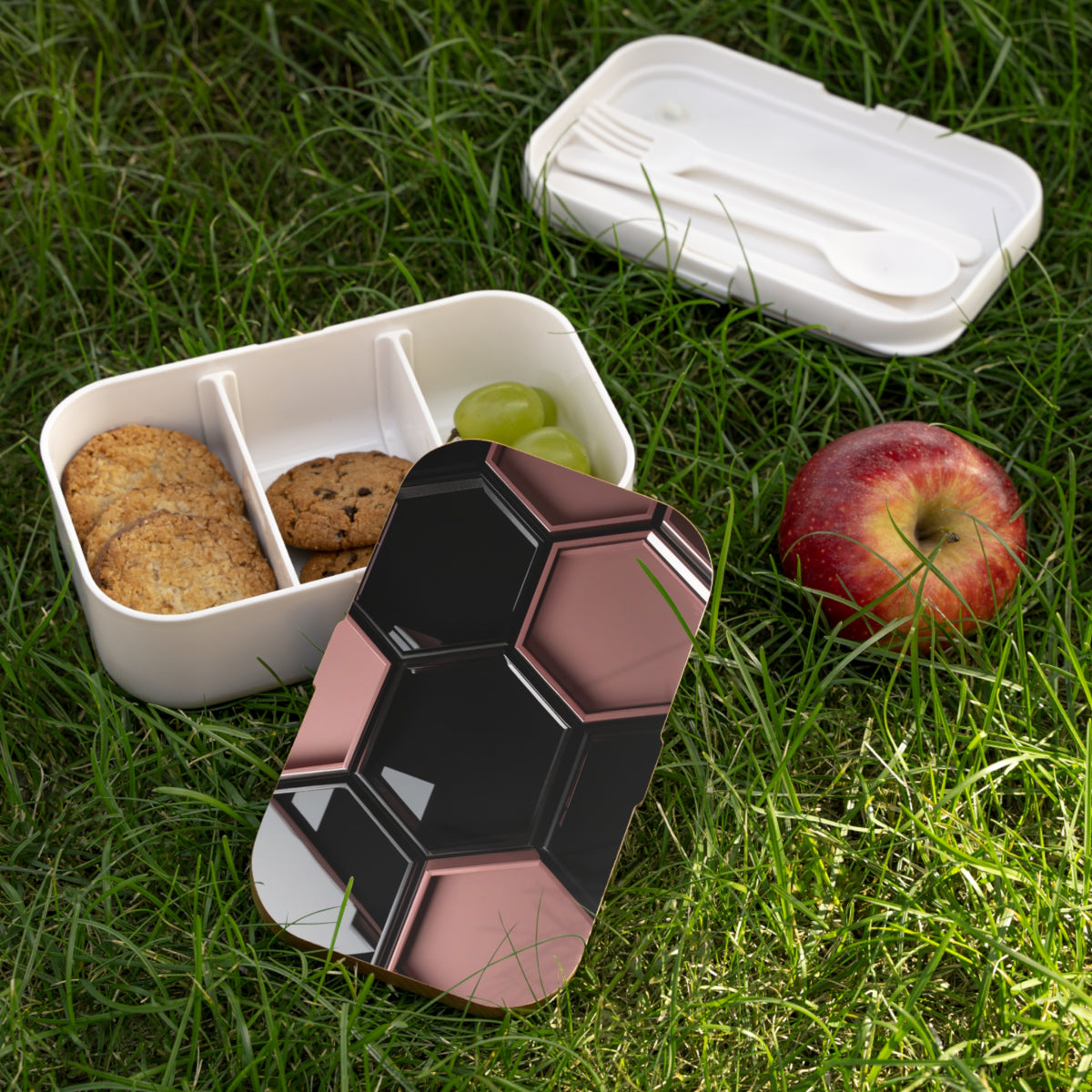 Stylish Bento Lunch Box, Modern Meal Prep Container, Eco-Friendly Lunch Storage, School Lunch Solution, Hexagon Design Box