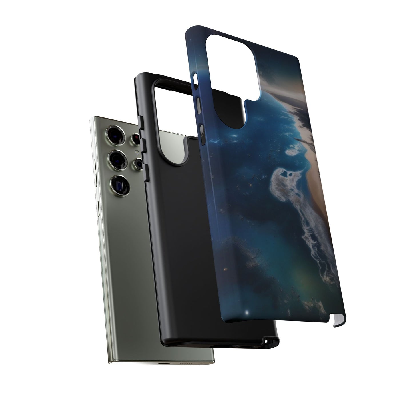 Tough Case Phone Case for Samsung Galaxy S26/S25/S24/S23/S22 – Dual Layer, Matte/Glossy Finish, Wireless Charging CompatibleOcean Wave Phone Case - Tough, Stylish Protection for Beach Lovers