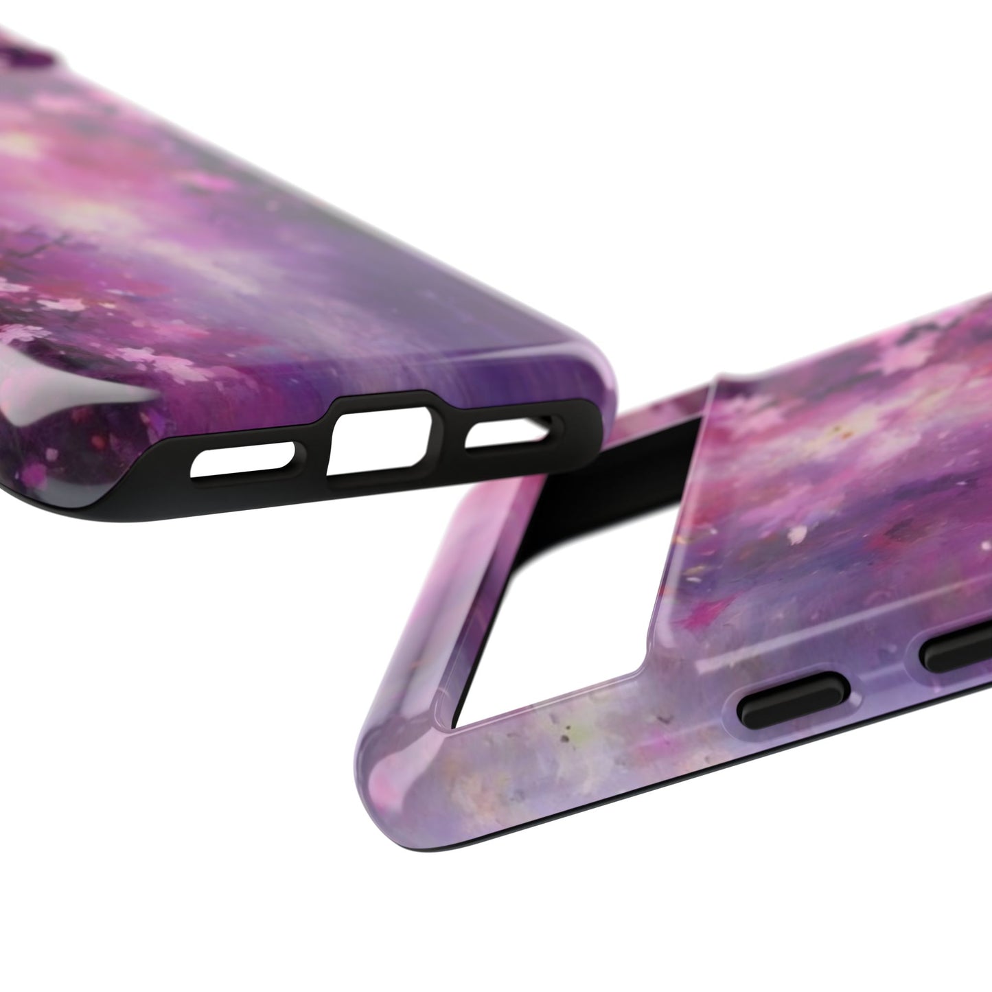 Tough Case Phone Case for Google Pixel 7/8/9– Dual Layer, Matte/Glossy Finish, Wireless Charging Compatible, Artistic Floral Phone Case - Tough Cases with Cherry Blossom Design