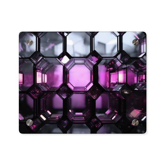 Modern Acrylic Wall Art Panels - Abstract Pink and Purple Decor, Stylish Home Decor, Unique Gift Idea, Contemporary Wall Art