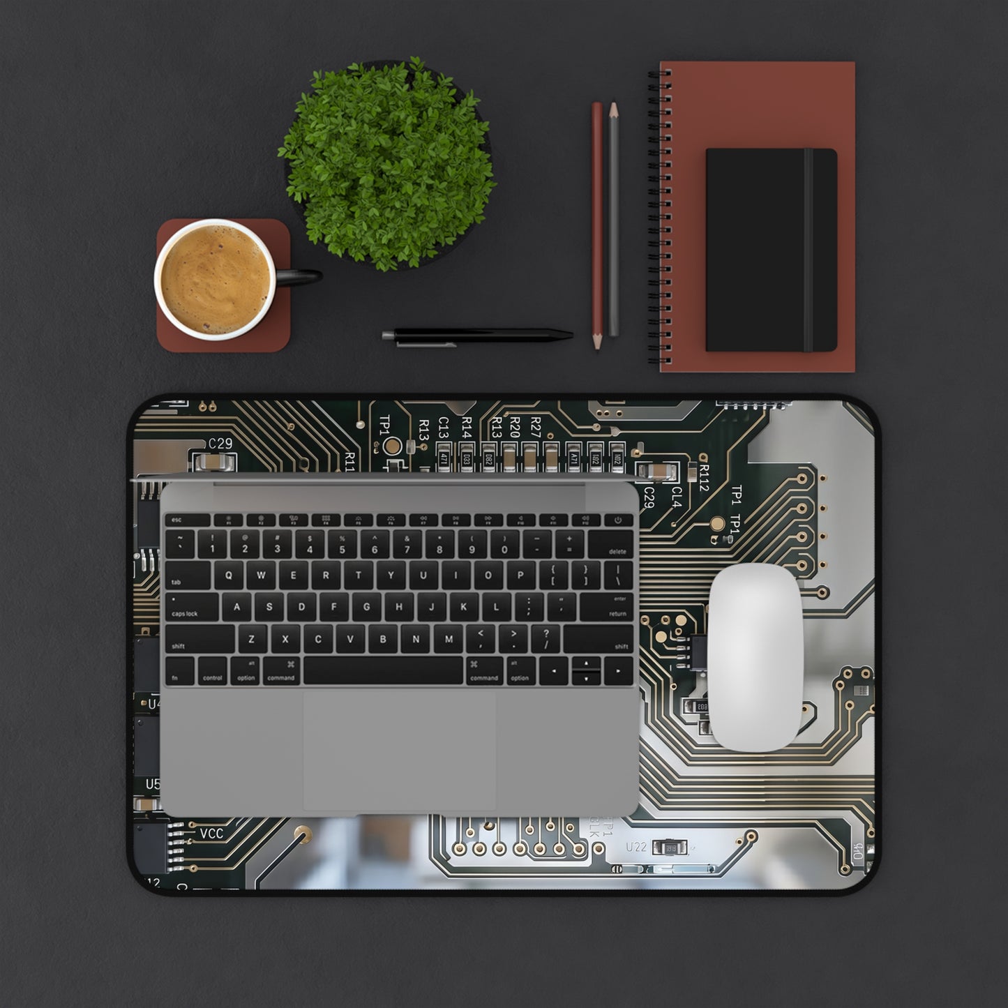 Large Gaming Mouse Pad – Premium Mouse Pad & Tech Accessory for Home & Office, Premium Desk Mat, Gaming Mouse Pad, Non-slip, Circuit Board Desk Mat — Tech Microchip Gaming Mouse Pad