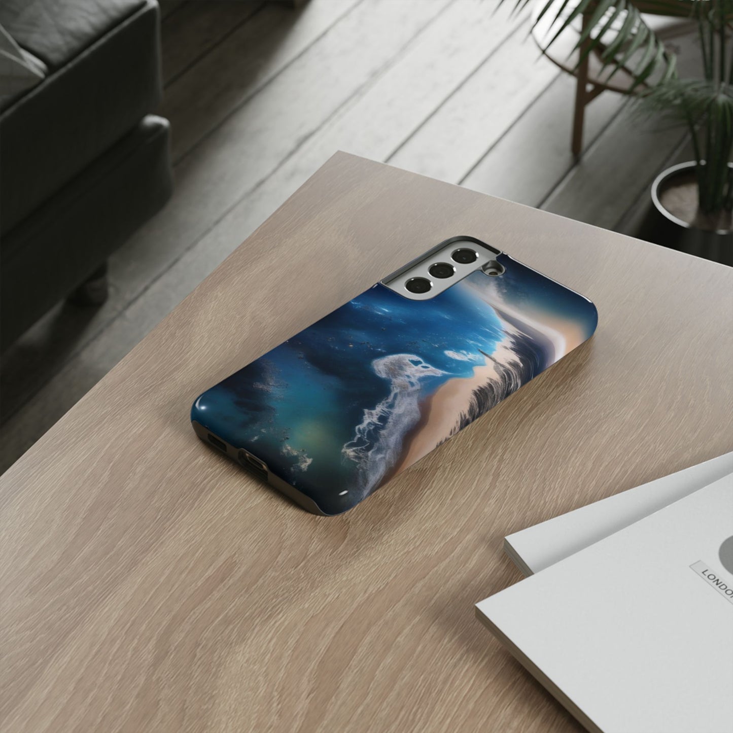 Tough Case Phone Case for Samsung Galaxy S26/S25/S24/S23/S22 – Dual Layer, Matte/Glossy Finish, Wireless Charging CompatibleOcean Wave Phone Case - Tough, Stylish Protection for Beach Lovers