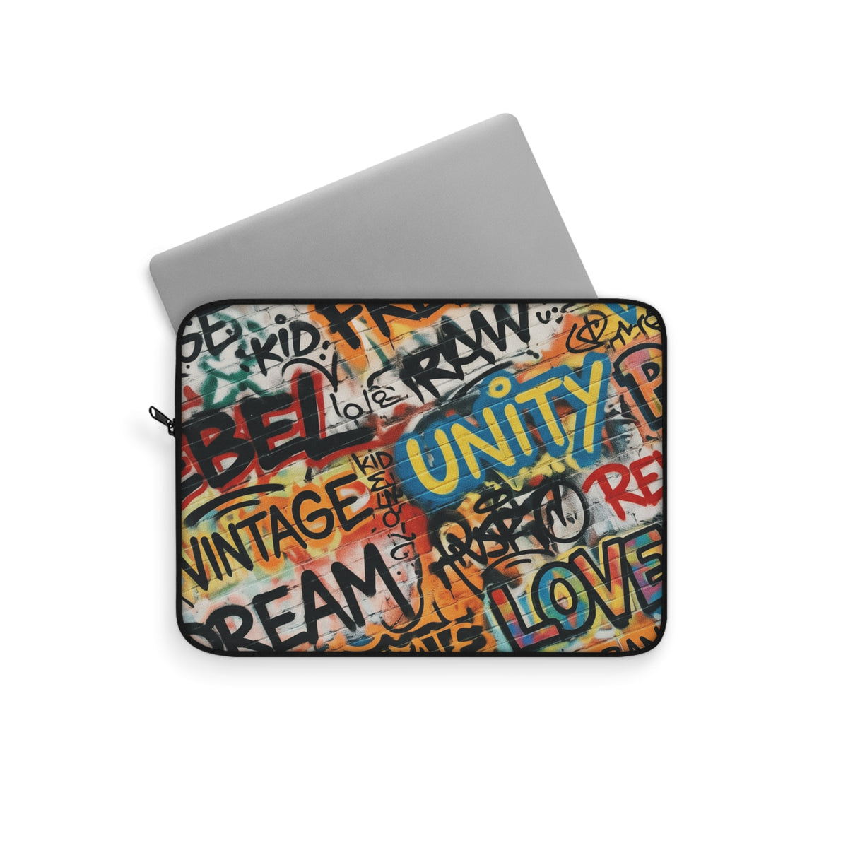 Laptop Sleeve - Modern Tech Accessory, Gift for Students, Stylish Computer Case, Office Essentials | Chic Device Protection for Tech Lovers, Modern Gift, College Essentials, Travel Accessory. Street Art Freedom Unity Peace Laptop Sleeve