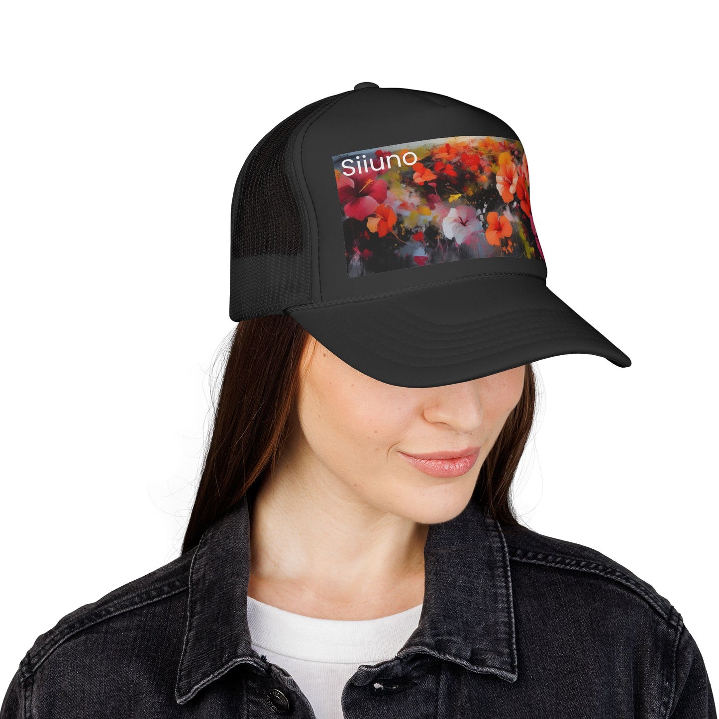 Floral Print Trucker Cap - Vibrant Summer Style