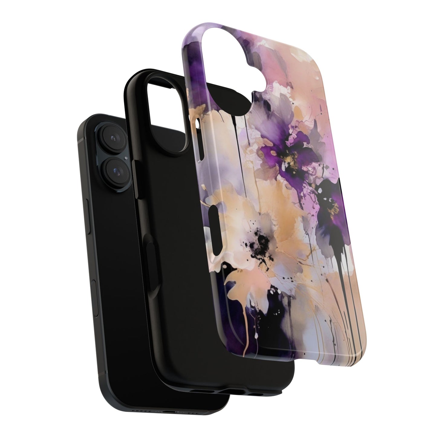 iPhone Tough Case Phone Case for iPhone 15\16 – Dual Layer, Matte/Glossy Finish, Wireless Charging Compatible