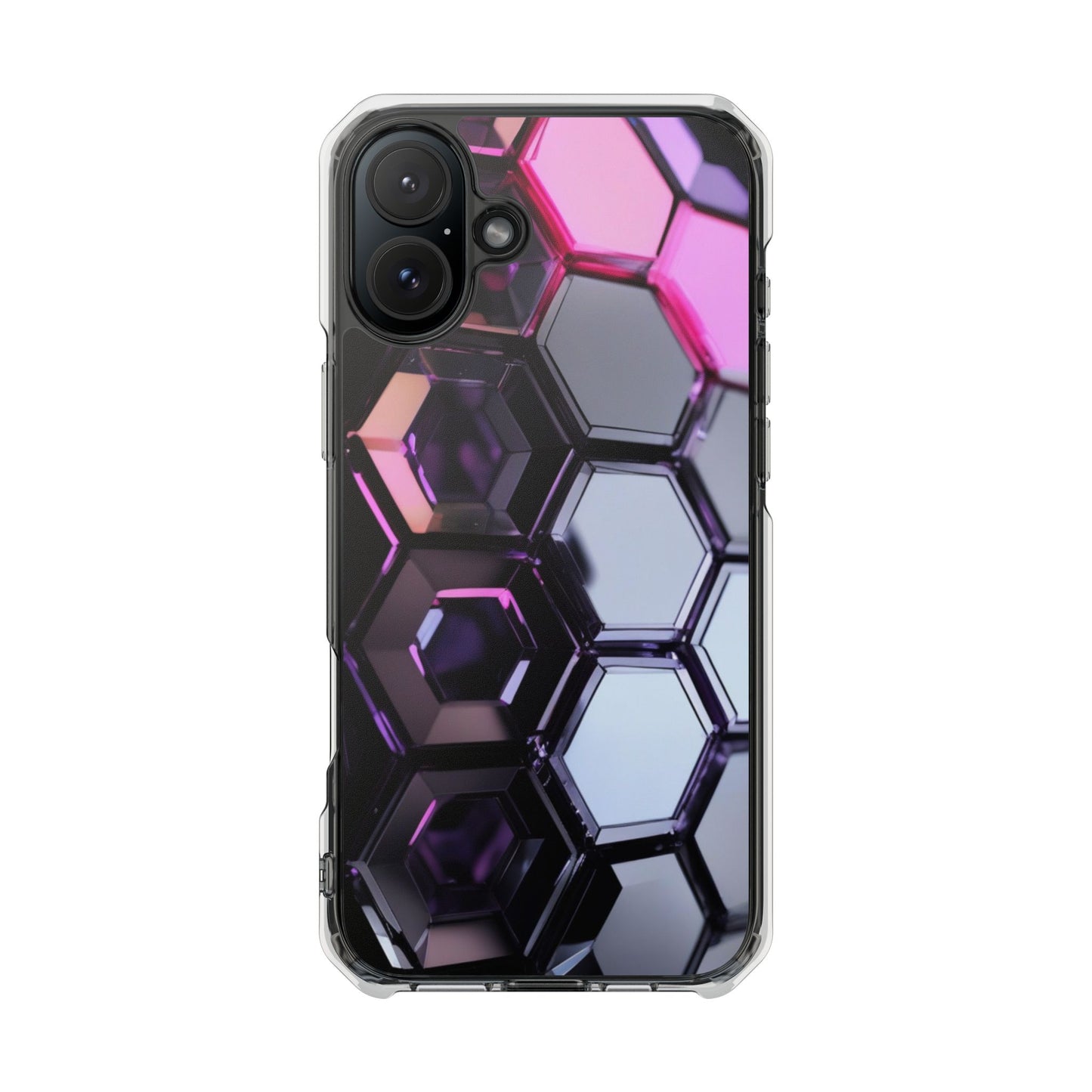 Magnetic Phone Case for iPhone 16/15/14 | Stylish Clear Impact Case, Trendy Protection for iPhone, Unique Gifts for Tech Lovers, Modern Aesthetic