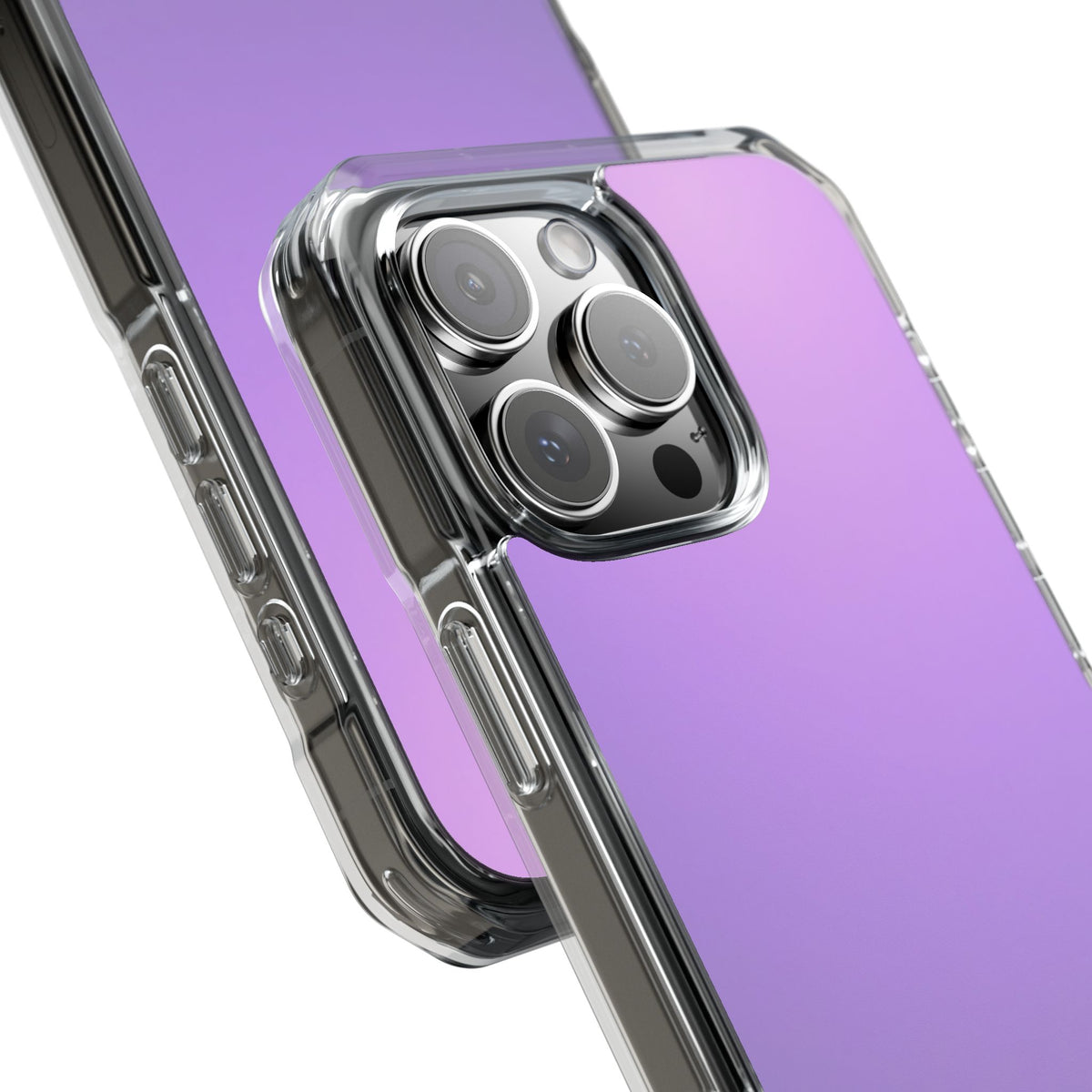 Magnetic Phone Cases for iPhone16/15/14, Impact Protection, Purple Gradient iPhone Case, Durable Clear Cover, Trendy Accessory, Gift for Tech Lovers