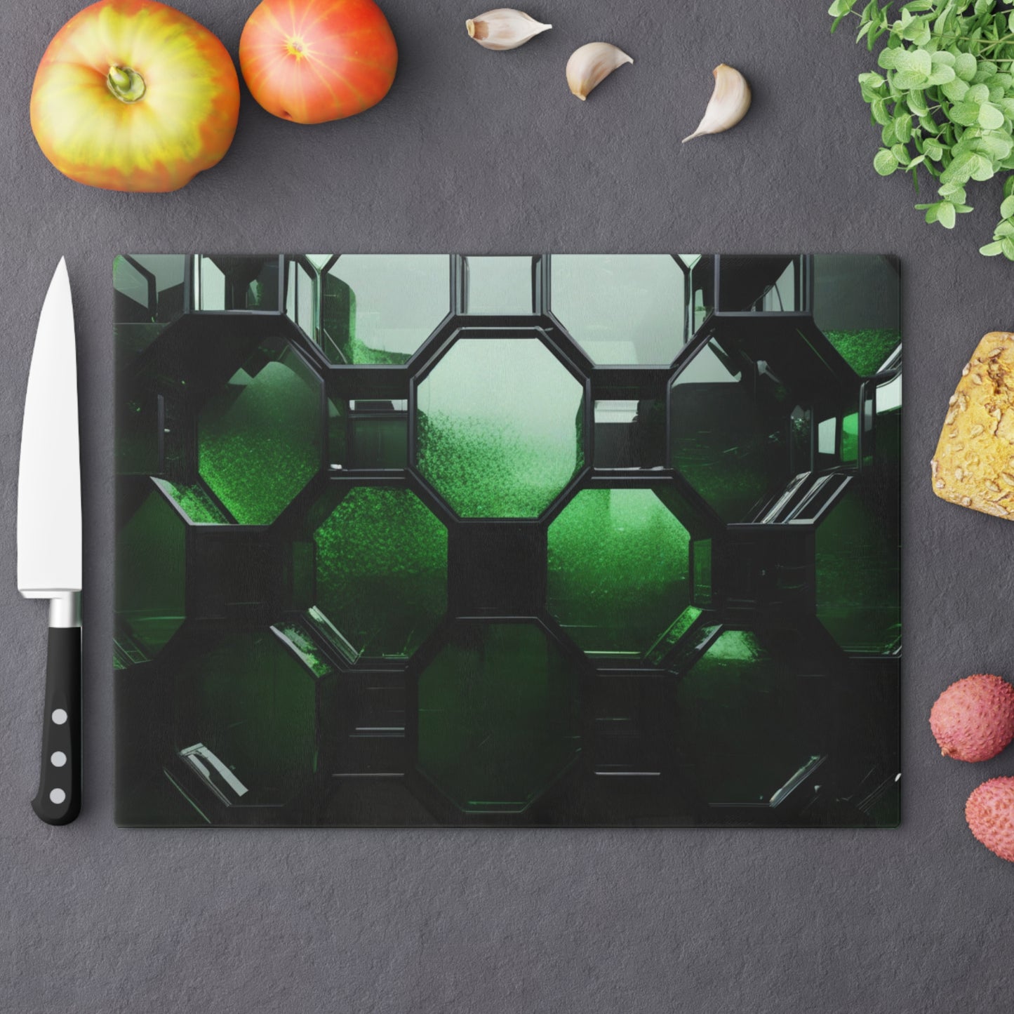 Tempered Glass Cutting Board – Hygienic, Scratch-Resistant, Dishwasher-Safe | Modern Kitchen Essential, Kitchen Decor, Unique Gift for Foodies, Housewarming, Wedding Present, Culinary Gift