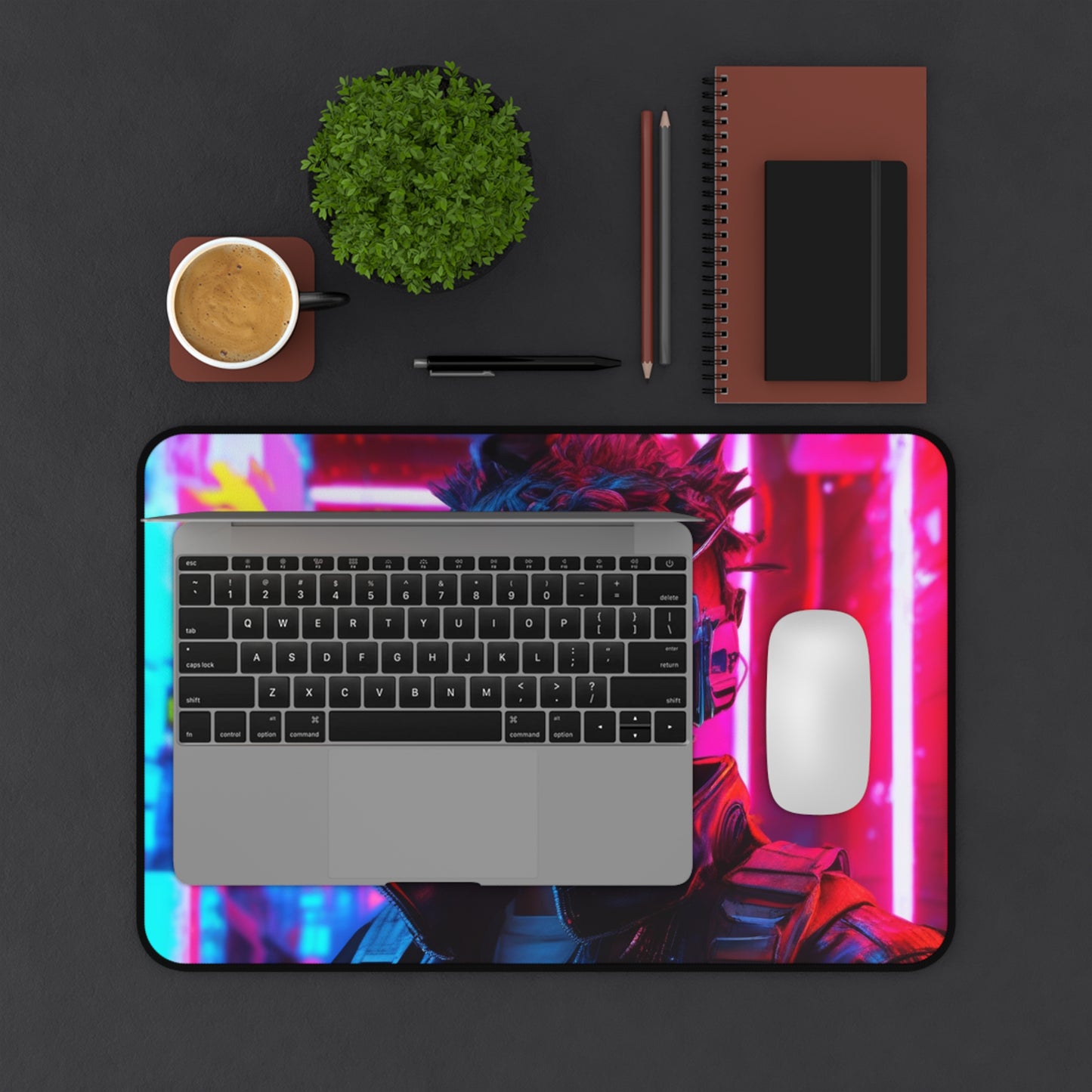 Large Gaming Mouse Pad – Premium Mouse Pad & Tech Accessory for Home & Office, Premium Desk Mat, Gaming Mouse Pad, Non-slip. Cyberpunk Gamer Desk Mat — Neon VR Cityscape Mouse Pad