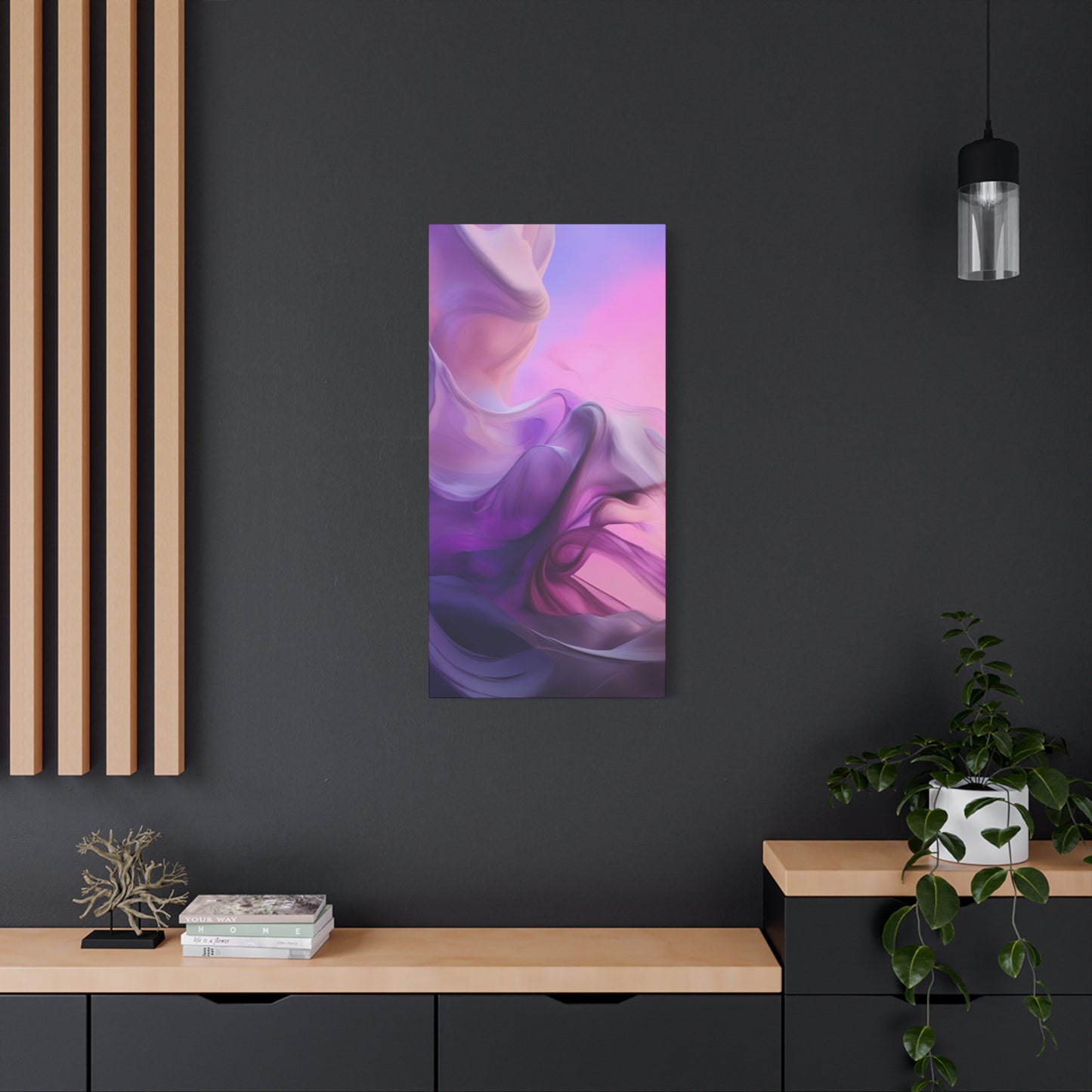 Abstract Art Canvas Print – Modern Wall Art, Matte Canvas, Ready to Hang, Home & Office Décor, Modern Wall Décor, Abstract Purple Gradient Canvas Art - 1.25" Stretched Wall Decor