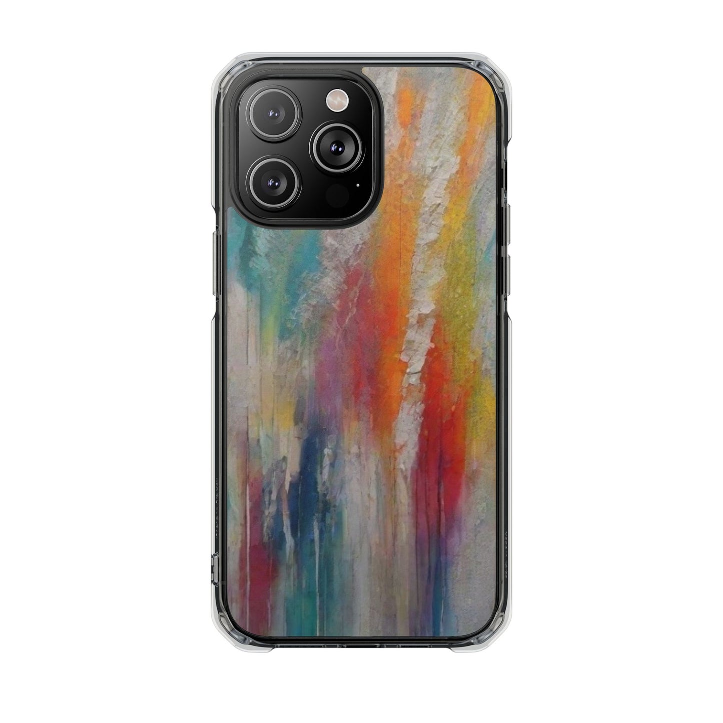 Magnetic Impact Phone Case for iPhone 16/15/14. Vibrant Magnetic Clear Phone Case, Artistic Design, Custom Phone Cover, Gift for Her, Colorful Aesthetic, Phone Accessories