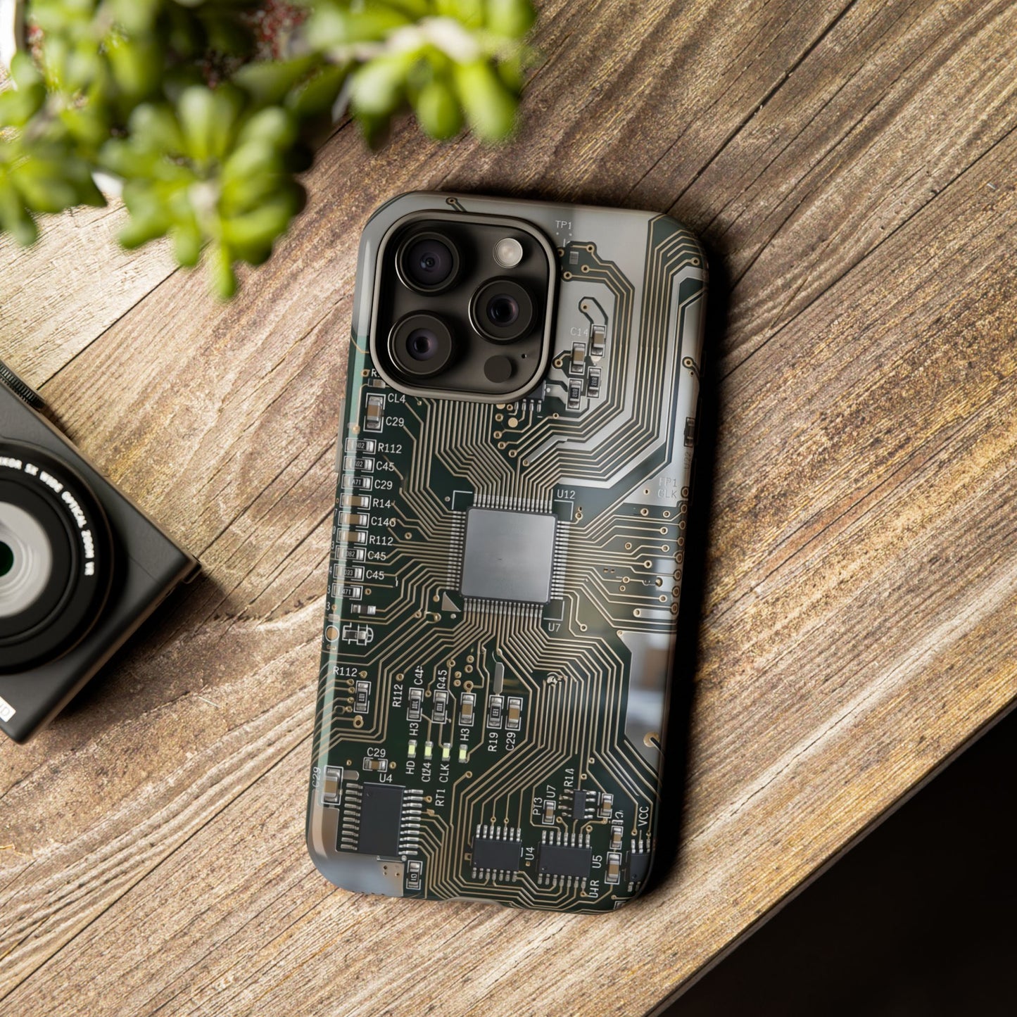 iPhone Tough Cases Phone Cases for iPhone 14\15\16\17 – Dual Layer, Matte/Glossy Finish, Wireless Charging Compatible. Circuit Board Tough Phone Case — Tech-Inspired Protective iPhone Cover