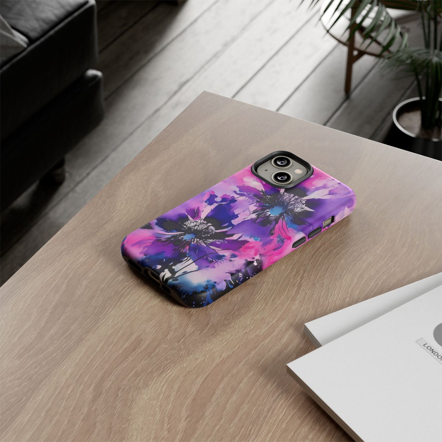 Floral Phone Case for iPhone 17\16\15\14\- Tough Cases, Stylish Cell Phone Cover, Floral Design, Gift for Her, Tech Accessory, Flower Print Phone Cover