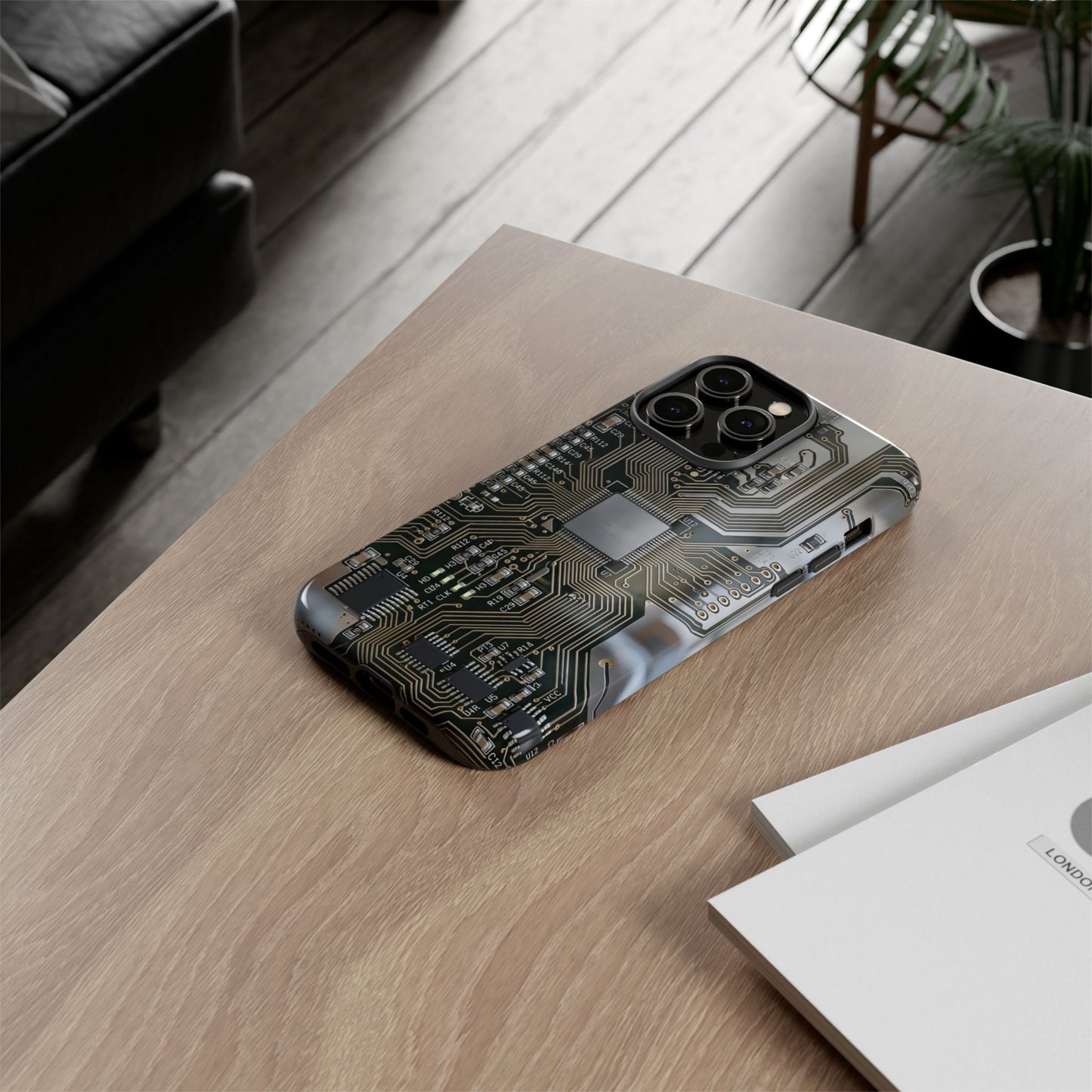iPhone Tough Cases Phone Cases for iPhone 14\15\16\17 – Dual Layer, Matte/Glossy Finish, Wireless Charging Compatible. Circuit Board Tough Phone Case — Tech-Inspired Protective iPhone Cover